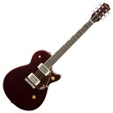 GRETSCH G2217 Streamliner Junior Jet Club BT Dark Cherry Metallic エレキギター【スペック】・プロダクトネーム：G2217 Streamliner Junior Jet Club BT, Laurel Fingerboard, Dark Cherry Metallic・モデル番号：2816900539・シリーズ：Streamliner・オリエンテーション：Right-Hand・カラー：Dark Cherry Metallic・原産国：ID・ネック：Bolt-On・ネックフィニッシュ：Gloss・ネックシェイプ：Thin "U"・ネック：Bolt-On・フィンガーボードラジアス：12" (305 mm)・Fingerboard Material：Laurel・ポジションインレイ：Pearloid Neo-Classic Thumbnail・サイドドット：・フレット数：22・ナット：Synthetic Bone・ナット幅：1.6875" (42.86 mm)・ナットの素材：Synthetic Bone・ボディ：Nato・ボディフィニッシュ：Gloss・ボディシェイプ：Jet・ボディトップ：Nato・ボディバインディング：None・ボディバック：Nato・Body Style：Gretsch Solid Body Guitars・ボディ素材：Nato・Cutaway：Single Cutaway・ウェイスト：8.625" (219.08 mm)・ブリッジ：Compensated Wrap-Around・Bridge Mounting：Anchored・ピックガード：1-Ply Tortoiseshell（べっこう柄）・コントロールノブ：Gold Vintage-Style・ハードウェアフィニッシュ：Nickel・チューニングマシーン：Die-Cast・ストリング：Nickel Plated Steel (.010-.046 Gauges)・Strap Buttons：Standard・ブリッジピックアップ：Broad'Tron・ネックピックアップ：Broad'Tron・ピックアップコンフィギュレーション：Broad'Tron / Broad'Tron・コントロール：Master Volume, Master Tone・Switching：3-Position Toggle: Position 1. Bridge Pickup, Position 2. Bridge And Neck Pickups, Position 3. Neck Pickup・アッパーバウト：10.375" (263.52 mm)・ローワーバウト：13.46" (341.88 mm)・Body Depth：1.75" (44.45 mm)・フレットサイズ：Medium Jumbo・スケール：24.75" (629 mm)・ケース付き