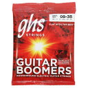 GHS GBUL Boomers ULTRA LIGHT 008-038 エレキギター弦1964年に発売されたBoomersは、今ではGHSの代表的なモデルであり、フラグシップモデルとなりました。「パワーストリング」と呼ばれるその力強いサウンドはあらゆるジャンルのプレーヤーに愛用されています。独自開発のDynamiteAlloy（ダイナマイトアロイ）合金製で、丸いコアにタイトに巻きつけたニッケルメッキ・スチールのラウンドワウンド弦です。明るい音色とロングサスティーンが特徴です。Roundwound Nickel-Plated Steel・型番：GBUL・ゲージ：.008 , .011 , .014 , DY22 , DY30 , DY38（DY=Dynamite Alloy）※ 1セットでの販売です。