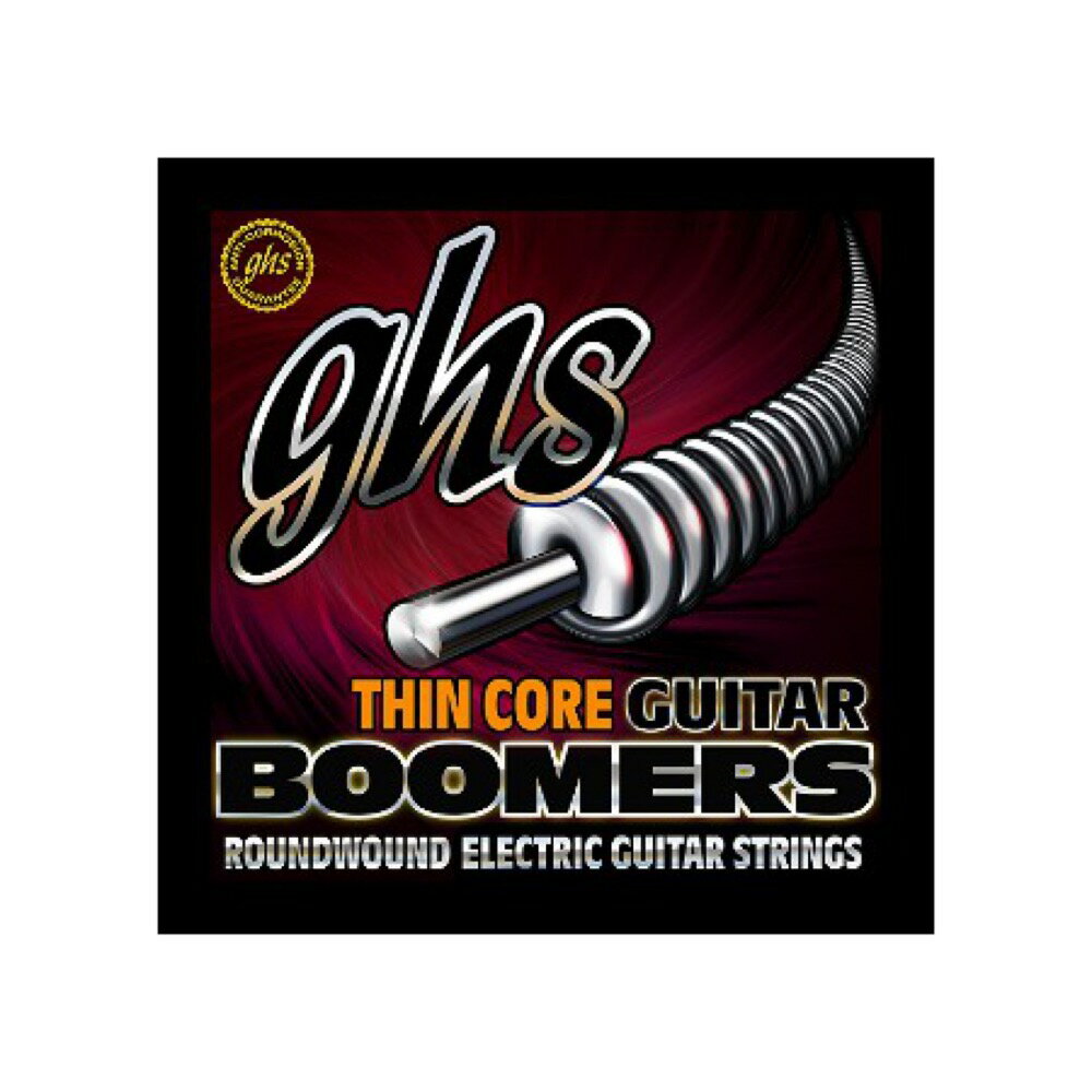 GHS TC-GBCL Thin Core Boomers CUSTOM LIGHT 009-046 エレキギター弦※画像はサンプルです。詳細に関しては、商品説明をご確認ください。細い芯線を用いている為、テンションが柔らかく操作性が高くなっています。速い音の立ち上がり、スピーディな音像がクリアに出ます。テクニカル系ギタリストにオススメです。・型番：TC-GBCL・ゲージ：.009 , .011 , .016 , LC26 , LC36 , LC46※ 1セットでの販売です。