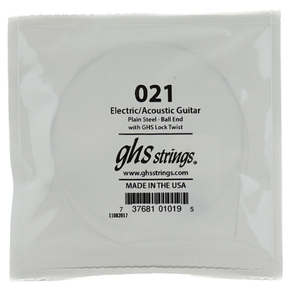 GHS ガス 021 Singles Plain Steel Strings .021 ギター用 バラ弦