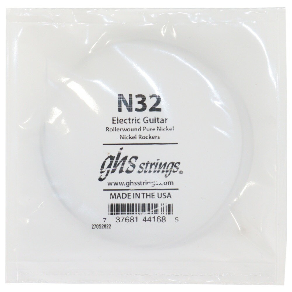 GHS ガス N32 Singles Nickel Rockers ROLLERWOUND .032 エレキギター用 バラ弦