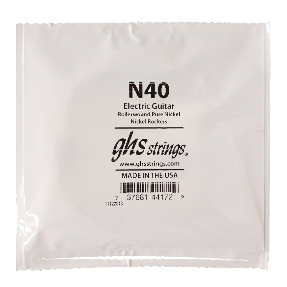 Musical Instruments - GHS N40 Singles Nickel Rockers ROLLERWOUND .040 エレキギター用 バラ弦
