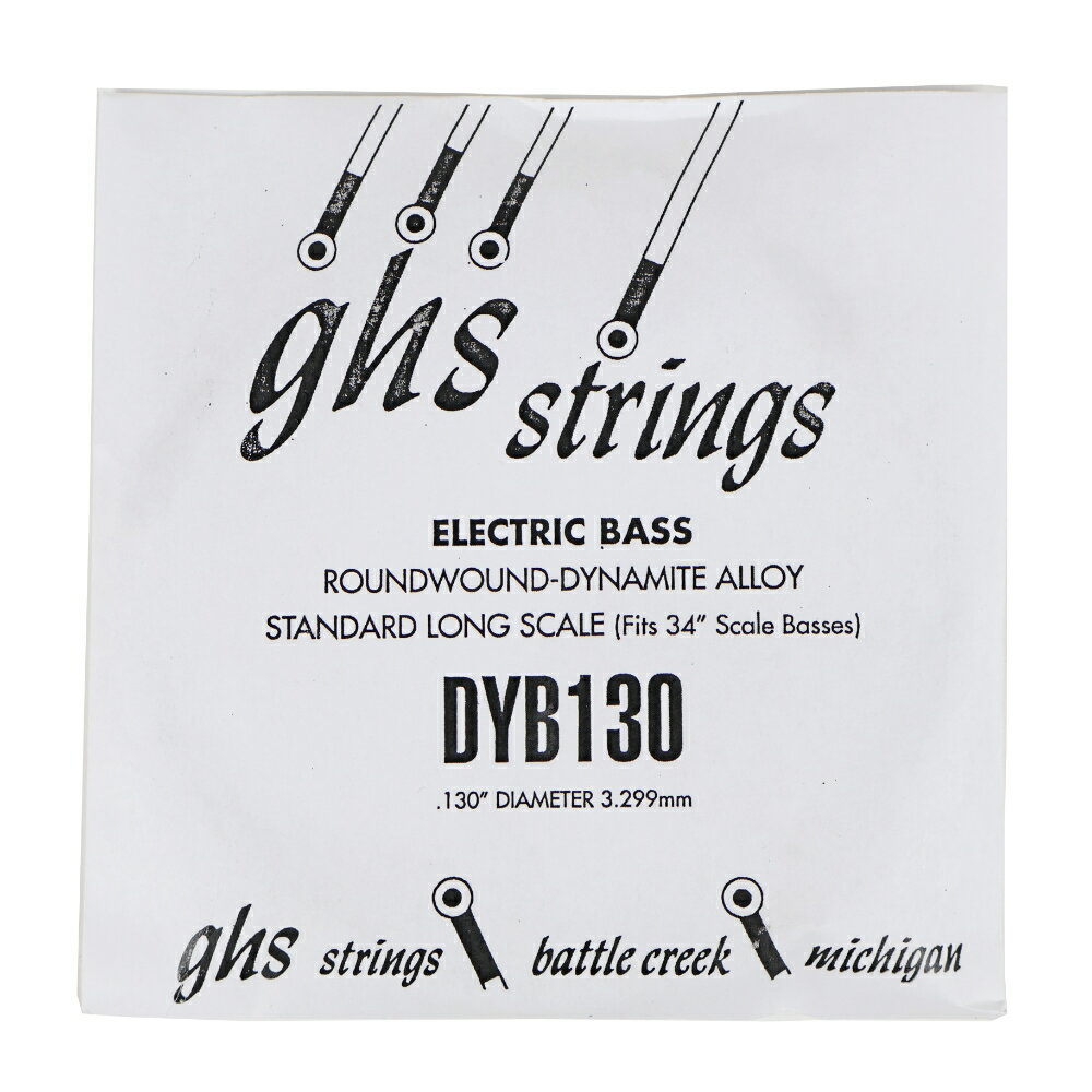 GHS DYB130 Singles Bass Boomers ROUNDWOUND .130 エレキベース用 バラ弦