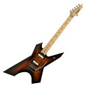 Killer KG-Exploder II Flame Top Brown Sunburst エレキギター特長・ヘッド裏に「KG-EXPLODER II」のロゴが入っています。・ポジション・マークはトップがφ6.5mm、サイドがφ2.0mmです。・ボディ裏から4点、フロント・ピックアップの下部から1点、計5点止めのセミ・ディープインサート・ジョイントです。通常のボルト・オンに比べネックとボディの接続面積が広いので、より音の伸びが良くなります。同時にネックとボディの僅かなぐらつきも無くなります。・トラスロッドはネックエンドのホイール・ロッドで調整できます。これによりネックを外す事無く、ホイールロッドを回す事で素早く反りを調整できます。・ピックアップはKillerオリジナルのLQ-500とLZ-510 Dyna-Biteです。ブリッジはFloyd Rose Thousandを搭載。アームアップが出来る様に落とし込んであります。フローティング・セッティングです。・マスター・ボリュームは、プッシュ／プルのピックアップ・タップ・スイッチになっています。タップ時はネック／ブリッジ・ピックアップ共にネック側のコイルが出力されます。・ストラップ・ピンは、ESPストラップ・ロックを装備。信頼性が高くギターを支える非常に重要なパーツです。【SPEC】Body：Maple 2P or 3P (45mm thick ・ top ＆ back flame laminated)Neck：Hard maple ・ Narrow U shape ・ Semi deep insert joint ・ Wheel truss rodFingerboardHard maple ・ 22 frets (#214h)Position mark：Top: Black φ6.5mm / Side: Black φ2.0mmScale length：648 mmPickup：Neck: Killer LQ-500Bridge: Killer LZ-510 Dyna-BiteControls：Master volume (pickup tap push/pull switch) ・ Pickup select switchBridgeFloyd Rose Thousand (floating)Neck color：Old Natural (semi gloss finish)Body color：Brown Sunburst (BS)ボディ表面と裏面にフレイム・メイプル（突板）をラミネートしています付属品：Killer ロゴ入りソフトケースESPストラップ・ロックフロイドローズ・サウザンド用トレモロ・アーム