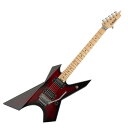 Killer KG-Exploder II Flame Top Wine Red Sunbust エレキギター特長・ヘッド裏に「KG-EXPLODER II」のロゴが入っています。・ポジション・マークはトップがφ6.5mm、サイドがφ2.0mmです。・ボディ裏から4点、フロント・ピックアップの下部から1点、計5点止めのセミ・ディープインサート・ジョイントです。通常のボルト・オンに比べネックとボディの接続面積が広いので、より音の伸びが良くなります。同時にネックとボディの僅かなぐらつきも無くなります。・トラスロッドはネックエンドのホイール・ロッドで調整できます。これによりネックを外す事無く、ホイールロッドを回す事で素早く反りを調整できます。・ピックアップはKillerオリジナルのLQ-500とLZ-510 Dyna-Biteです。ブリッジはFloyd Rose Thousandを搭載。アームアップが出来る様に落とし込んであります。フローティング・セッティングです。・マスター・ボリュームは、プッシュ／プルのピックアップ・タップ・スイッチになっています。タップ時はネック／ブリッジ・ピックアップ共にネック側のコイルが出力されます。・ストラップ・ピンは、ESPストラップ・ロックを装備。信頼性が高くギターを支える非常に重要なパーツです。【SPEC】Body：Maple 2P or 3P (45mm thick ・ top ＆ back flame laminated)Neck：Hard maple ・ Narrow U shape ・ Semi deep insert joint ・ Wheel truss rodFingerboardHard maple ・ 22 frets (#214h)Position mark：Top: Black φ6.5mm / Side: Black φ2.0mmScale length：648 mmPickup：Neck: Killer LQ-500Bridge: Killer LZ-510 Dyna-BiteControls：Master volume (pickup tap push/pull switch) ・ Pickup select switchBridgeFloyd Rose Thousand (floating)Neck color：Old Natural (semi gloss finish)Body color：Wine Red Sunbust (TWRS)ボディ表面と裏面にフレイム・メイプル（突板）をラミネートしています付属品：Killer ロゴ入りソフトケースESPストラップ・ロックフロイドローズ・サウザンド用トレモロ・アーム