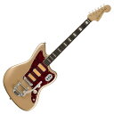 Fender Gold Foil Jazzmaster EB Shoreline Gold エレキギター60年代のガレージロックバンドと、彼らが演奏したカルト的なクラシックギターにインスパイアされたGold Foil Collectionは、時代を超えたFenderデザインと過ぎ去った時代のまばゆいばかりのスタイリングを融合したユニークなギターコレクションです。Gold Foil Jazzmasterは、マホガニーボディに21本のナロートールフレットとパーロイドブロックインレイをあしらったバウンドエボニー指板を備え、Bigsby B50 Vibratoテイルピースと3基のGold Foilミニハムバッカーを搭載しています。その他、マッチングヘッド、ホワイトボタン付きヴィンテージスタイルチューニングマシン、Jaguarギターにインスパイアされたスイッチプレートといった特別な仕様を備えています。Gold Foil Collectionは、ミッドセンチュリーギターの魅力に包まれ、Fenderギターの紛れもないスタイルと演奏性を組み合わせた、スペシャルなルックスと音色をお届けします。【スペック】・プロダクトネーム：Gold Foil Jazzmaster, Ebony Fingerboard, Shoreline Gold・モデル番号：0140701344・シリーズ：Gold Foil・オリエンテーション：Right-Hand・カラー：Shoreline Gold・原産国：MX・ヘッドストック：Jazzmaster・ネック：4-Bolt Standard・ネックフィニッシュ：Satin Urethane with Matched Headcap・ネックシェイプ：'60s "C"・ネック：4-Bolt Standard・フィンガーボードラジアス：9.5" (241 mm)・Fingerboard Material：Ebony・ポジションインレイ：White Pearloid Block・サイドドット：・フレット数：21・トラスロッド：Head Adjust・トラスロッドナット：3/16" Hex Adjustment・ナット：Synthetic Bone・ナット幅：1.650" (42 mm)・ナットの素材：Synthetic Bone・ボディ：Mahogany・ボディフィニッシュ：Gloss Polyester・ボディシェイプ：Jazzmaster・ボディ素材：Mahogany・ブリッジ：Jazzmaster Bridge with Mustang Saddles・ブリッジカバー/テイルピース：Bigsby-Licensed B50 Vibrato・ピックガード：4-Ply Tortoiseshell（べっ甲柄）・Pickup Covers：Gold Foil Covers with Chrome Surrounds・コントロールノブ：Aged White "Witch Hat"・ハードウェアフィニッシュ：Nickel/Chrome・チューニングマシーン：Vintage-Style with White Buttons・String Trees：Butterfly・ストリング：Fender USA 250R Nickel Plated Steel (.010-.046 Gauges), PN 0730250406・Tremolo Arm：Bigsby Flat Handle・Neck Plate：4-Bolt with "F" Logo・Strap Buttons：Vintage-Style・ブリッジピックアップ：Gold Foil Mini-Humbucker・ミドルピックアップ：Gold Foil Mini-Humbucker・ネックピックアップ：Gold Foil Mini-Humbucker・ピックアップコンフィギュレーション：HHH・コントロール：Master Volume, Master Tone・Switching：3-On/Off Slide Switches (One for Each Pickup)・フレットサイズ：Narrow Tall・スケール：25.5" (64.77 cm)・トラスロッドレンチ：3/16" Hex (Allen)・スタイル：Humbucking・ケース付き