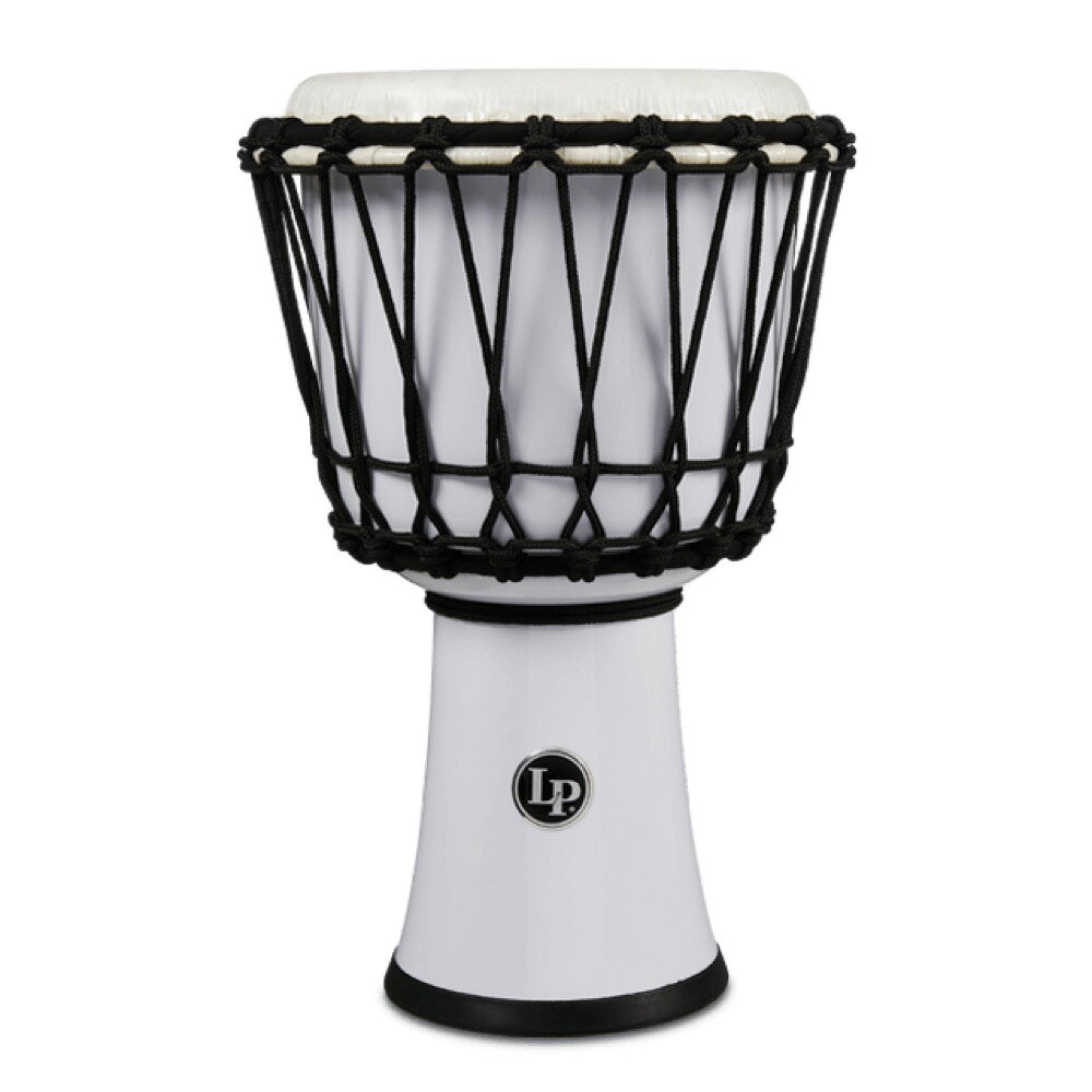 Djembe - LP LP1607WH 7-INCH ROPE TUNED CIRCLE DJEMBE WITH PERFECT-PITCH HEAD White ジャンベ