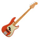 Fender フェンダー Player Plus Precision Bass MN Fiesta Red エレキベースPlayer Plus PJピックアップを搭載したPlayer Plus Precision Bassは、フェンダーのベースサウンドの特徴である、圧巻のパンチ力と唸るようなトーンを提供します。アクティブ3バンドEQにより繊細なサウンドデザインができ、アクティブ／パッシブの切り替えが究極のフレキシビイリティを実現します。サテンフィニッシュのModern "C "シェイプネックは滑らかでスピーディーなプレイに適しています。質量を高めた堅牢な構造のHiMassブリッジにより豊かなサスティンとレゾナンス、そして完璧なイントネーションが得られます。フェンダーの伝統的なスタイル、先進的なパフォーマンス、そして魅力的な新しいフィニッシュを備えたPlayer Plus Precision Bassは、あなたのクリエイティビティを刺激し、ワンランク上のプレイをサポートします。【スペック】Generalシリーズ：Player Plusオリエンテーション：Right-Handカラー：Fiesta Red原産国：MXNeckネック：MapleネックフィニッシュSatin Urethaneネックシェイプ：Modern "C"フィンガーボードラジアス：12" (305 mm)FINGERBOARD MATERIAL：Mapleポジションインレイ：Black Dotサイドドットフレット数：20トラスロッド：Single Action, Head Adjustナット：Synthetic Boneナット幅：1.625" (41.3 mm)ナットの素材：Synthetic Boneボディボディ：Alderボディフィニッシュ：Gloss Polyesterボディシェイプ：Precision Bassボディ素材：AlderHardwareブリッジ：Fender HiMass with Chrome-Plated Zinc Saddlesピックガード：3-Ply Mint GreenPICKUP COVERS：Blackコントロールノブ：Knurled Flat-Topハードウェアフィニッシュ：Nickel/Chromeチューニングマシーン：Standard Open-Gearストリング：Fender USA 7250M Nickel Plated Steel (.045-.105 Gauges), PN 0737250406NECK PLATE：4-BoltSTRAP BUTTONS：Vintage-StyleElectronicsブリッジピックアップ：Player Plus Noiseless Jazz Bassミドルピックアップ：Player Plus Precision Bassピックアップコンフィギュレーション：Sコントロール：Master Volume, Pan Pot (Pickup Selector), Treble Boost/Cut, Midrange Boost/Cut, Bass Boost/Cut, Active/Passive Mini ToggleSWITCHING：Pan Potケース/ギグバッグ:Included: Deluxe Gig Bag