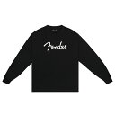 Fender tF_[ Spaghetti Logo Long-Sleeve T-shirt Black ubN MTCY  XpQbeBS TVc