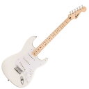 Squier スクワイヤー スクワイア Sonic Stratocaster HT MN AWT エレキギター ストラトキャスターSquier Sonic Stratocaster HTなら、時間を飛び越えるようなスピードで、どんな音楽でもすぐにギターを始めることができます。象徴的なフェンダースタイル、そして刺激的なトーンをあらゆるプレーヤーにお届けします。この Strat は、薄く軽量なボディに、スリムで魅力的な「C」シェイプネックが相まって、快適な演奏性をもたらします。3基のSquier シングルコイルピックアップはクリスタルのようにクリアで多彩なトーンを奏でます。その他、高い安定性を誇る 6 サドルハードテイルブリッジ (HT)、スムーズで正確なチューニングが可能なシールドギアチューニングマシン、耐久性のあるクロムメッキハードウェアなど、魅力的な特徴を数多く備えています。●Features・薄く軽量なボディ設計・Squier Single-Coilピックアップを装備・6サドル式ハードテイルブリッジ・シールドギアチューニングマシン・クロムハードウェア【スペック】・プロダクトネーム：Squier Sonic Stratocaster HT, Maple Fingerboard, White Pickguard, Arctic White・モデル番号：0373252580・シリーズ：Squier Sonic・オリエンテーション：Right-Hand・カラー：Arctic White・原産国：ID・ヘッドストック：Stratocaster・ネック：Bolt-On・ネックフィニッシュ：Satin Urethane・ネックシェイプ："C" Shape・ネック：Bolt-On・フィンガーボードラジアス：9.5" (241 mm)・フィンガーボードの素材：Maple・ポジションインレイ：Black Dot・フレット数：21・トラスロッド：Head Adjust・トラスロッドナット：4 mm Hex・ナット：Synthetic Bone・ナット幅：1.650" (42 mm)・ナットの素材：Synthetic Bone・ボディ：Poplar・ボディフィニッシュ：Gloss Polyurethane・ボディシェイプ：Stratocaster・ボディ素材：Poplar・ブリッジ：6-Saddle Top-Load Hardtail with Block Saddles・ピックガード：1-Ply White・コントロールノブ：White Plastic・Switch Tip：White・ハードウェアフィニッシュ：Chrome・チューニングマシーン：Die-Cast Sealed・ストリング：Nickel Plated Steel (.009-.042 Gauges)・ネックプレート：4-Bolt Squier・ストラップボタン：Vintage-Style・ブリッジピックアップ：Ceramic Single-Coil・ミドルピックアップ：Ceramic Single-Coil・ネックピックアップ：Ceramic Single-Coil・ピックアップコンフィギュレーション：SSS・コントロール：Master Volume, Tone 1. (Neck/Middle Pickups), Tone 2. (Bridge Pickup)・スウィッチ：5-Position Blade: Position 1. Bridge Pickup, Position 2. Bridge and Middle Pickup, Position 3. Middle Pickup, Position 4. Middle and Neck Pickup, Position 5. Neck Pickup・フレットサイズ：Narrow Tall・スケール：25.5" (64.77 cm)・トラスロッドレンチ：4 mm Hex (Allen)・スタイル：3 Single-Coil