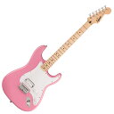 Squier スクワイヤー スクワイア Sonic Stratocaster HT H MN FLP エレキギター ストラトキャスターSquier Sonic Stratocaster HT H なら、時間を飛び越えるようなスピードで、どんな音楽でもすぐにギターを始めることができます。象徴的なフェンダースタイル、そして刺激的なトーンをあらゆるプレーヤーにお届けします。この Strat は、薄く軽量なボディに、スリムで魅力的な「C」シェイプネックが相まって、快適な演奏性をもたらします。1基のSquier ハムバッキングブリッジピックアップは、満足のいくパワフルなトーンをもたらします。その他、高い安定性を誇る 6 サドルハードテイル ブリッジ (HT)、スムーズで正確なチューニングが可能なシールドギアチューニングマシン、耐久性のあるクロムメッキハードウェアなど、魅力的な特徴を数多く備えています。●Features・薄く軽量なボディ設計・Squierハムバッカーを装備・6サドル式ハードテイルブリッジ・シールドギアチューニングマシン・クロムハードウェア【スペック】・プロダクトネーム：Squier Sonic Stratocaster HT H, Maple Fingerboard, White Pickguard, Flash Pink・モデル番号：0373302555・シリーズ：Squier Sonic・オリエンテーション：Right-Hand・カラー：Flash Pink・原産国：ID・ヘッドストック：Stratocaster・ネック：Bolt-On・ネックフィニッシュ：Satin Urethane・ネックシェイプ："C" Shape・ネック：Bolt-On・フィンガーボードラジアス：9.5" (241 mm)・フィンガーボードの素材：Maple・ポジションインレイ：Black Dot・フレット数：21・トラスロッド：Head Adjust・トラスロッドナット：4 mm Hex・ナット：Synthetic Bone・ナット幅：1.650" (42 mm)・ナットの素材：Synthetic Bone・ボディ：Poplar・ボディフィニッシュ：Gloss Polyurethane・ボディシェイプ：Stratocaster・ボディ素材：Poplar・ブリッジ：6-Saddle Top-Load Hardtail with Block Saddles・ピックガード：1-Ply White・コントロールノブ：White Plastic・Switch Tip：White・ハードウェアフィニッシュ：Chrome・チューニングマシーン：Die-Cast Sealed・ストリング：Nickel Plated Steel (.009-.042 Gauges)・ネックプレート：4-Bolt Squier・ブリッジピックアップ：Ceramic Humbucker・ピックアップコンフィギュレーション：H・コントロール：Master Volume, Master Tone・スウィッチ：None・フレットサイズ：Narrow Tall・スケール：25.5" (64.77 cm)・トラスロッドレンチ：4 mm Hex (Allen)・スタイル：1 Humbucking