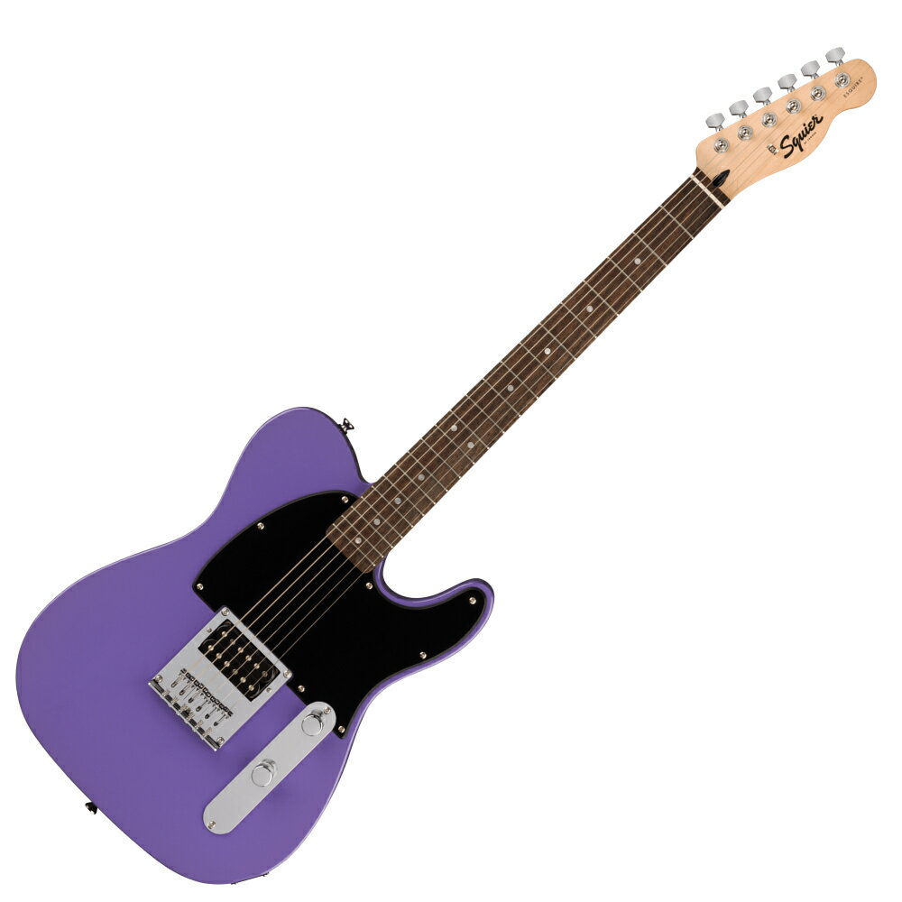 Squier スクワイヤー スクワイア Sonic Esquire H LRL UVT エレキギター テレキャスターSquier Sonic Esquire H なら、時間を飛び越えるようなスピードで、どんな音楽でもすぐにギターを始めることができます。象徴的なフェンダースタイル、そして刺激的なトーンをあらゆるプレーヤーにお届けします。この Esquire は、スリムで魅力的な「C」シェイプネックが、快適な演奏性をもたらし、またSquier ハムバッキングブリッジピックアップは実用的でパワフルなトーンを提供します。その他、信頼性の高いイントネーションを実現する 6 サドルハードテイルブリッジ、スムーズで正確なチューニングが可能なシールドギアチューニングマシン、耐久性のあるクロムメッキハードウェアなど、魅力的な特徴を数多く備えています。●Features・薄く軽量なボディ設計・Squierハムバッカーを装備・6サドル式ハードテイルブリッジ・シールドギアチューニングマシン・クロムハードウェア【スペック】・プロダクトネーム：Squier Sonic Esquire H, Laurel Fingerboard, Black Pickguard, Ultraviolet・モデル番号：0373551517・シリーズ：Squier Sonic・オリエンテーション：Right-Hand・カラー：Ultraviolet・原産国：ID・ヘッドストック：Telecaster・ネック：Bolt-On・ネックフィニッシュ：Satin Urethane・ネックシェイプ："C" Shape・ネック：Bolt-On・フィンガーボードラジアス：9.5" (241 mm)・フィンガーボードの素材：Indian Laurel・ポジションインレイ：Pearloid Dot・フレット数：21・トラスロッド：Head Adjust・トラスロッドナット：4 mm Hex・ナット：Synthetic Bone・ナット幅：1.650" (42 mm)・ナットの素材：Synthetic Bone・ボディ：Poplar・ボディフィニッシュ：Gloss Polyurethane・ボディシェイプ：Telecaster・ボディ素材：Poplar・ブリッジ：6-Saddle Top-Load Tele with Block Saddles・ピックガード：1-Ply Black・コントロールノブ：Knurled Flat-Top・Switch Tip：Black・ハードウェアフィニッシュ：Chrome・チューニングマシーン：Die-Cast Sealed・ストリング：Nickel Plated Steel (.009-.042 Gauges)・ネックプレート：4-Bolt Squier・ストラップボタン：Vintage-Style・ブリッジピックアップ：Ceramic Humbucker・ピックアップコンフィギュレーション：H・コントロール：Master Volume, Master Tone・スウィッチ：None・フレットサイズ：Narrow Tall・スケール：25.5" (64.77 cm)・トラスロッドレンチ：4 mm Hex (Allen)・スタイル：1 Humbucking