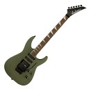 Jackson X SERIES SOLOIST SL3X DX Matte Army Drab エレキギターJacksonブランドは、最先端ギターテクノロジーの代名詞的存在であり、最も要求の高いギタリストたちの期待を遥かに超えるハイパフォーマンスギターでシーンをリードし続けています。クラシックなスタイリングと、モダンな素材と構造を融合させたX Series Soloist SL3X DXは、スタイリッシュなコンター加工を備えたポプラボディに、Jacksonならではのスルーネック構造を採用しています。人間工学に基づいた設計により長時間のプレイでも快適な演奏性を確保しています。グラファイト補強ロッドを内蔵したメイプルスルーネックは、あらゆる環境において安定したネックの状態を維持します。24本のジャンボフレットを配した12〜16インチコンパウンドラジアス仕様のバインディングを施したローレル指板は、ナット付近で快適なコード弾きやリフ演奏が可能で、ハイポジションにおける超高速リードプレイでも弦落ちの心配がありません。 SL3Xは、Seymour Duncan Designedピックアップを3基搭載し、ミドルとフロントに高出力HR-101Hot Rails Single-Coilピックアップ、リアにパワフルなHB-103Bハムバッカーをマウントし、ダイナミックな高音域のレスポンスを実現します。シングルボリューム＆トーンコントロールと、5ウェイブレードスイッチングにより、幅広いサウンド設計が可能です。埋め込み式のFloyd Rose Special Double-Locking Tremoloは、豪快なアーミングを行なっても正確なチュ ーニングをキープします。X Series Soloist SL3X DXは、Jacksonの伝統的な仕様となるブラックハードウェア、Knurled Domeコントロールノブ、耐久性のあるボディフィニッシュ、パーロイドシャークフィンインレイ、6連ペグ式コンコルドヘッドを採用しています。FEATURES・25.5インチスケール・ポプラボディ・グラファイト補強ロッドを内蔵したメイプルスルーネック・24本のジャンボフレットを配した12〜16インチコンパウンドラジアス仕様のバインディングを施したローレル指板・ミドルとフロントに高出力HR-101Hot Rails Single-Coilピックアップ、リアにパワフルなHB-103Bハムバッカーをマウント・シングルボリューム＆トーンコントロールと、5ウェイブレードスイッチング・埋め込み式のFloyd Rose Special Double-Locking Tremolo・Jacksonシールドダイキャストチューニングマシン、スタンダードストラップピン【SPECS】Generalシリーズ：Xオリエンテーション：Right-Handカラー：Matte Army Drab原産国：IDNeckヘッドストック：Jackson Pointed 6-In-Lineヘッドストックバインディングネック：Mapleネックフィニッシュ：Satin Color Matchedネック：Neck-Through-Body with Graphite Reinforcement and Scarf Jointフィンガーボードラジアス：12"-16" Compound Radius (304.8 mm to 406.4 mm)FINGERBOARD MATERIAL：Laurelポジションインレイ：Pearloid Sharkfinサイドドットフレット数：24トラスロッド：Dual-Actionトラスロッドナット：Truss Rod Adjustment at Nutナット：Floyd Rose Special Lockingナット幅：1.6875" (42.86 mm)ナットの素材：Floyd Rose Special Lockingボディボディ：Poplarボディフィニッシュ：Satinボディシェイプ：Soloistボディ素材：PoplarHardwareブリッジ：Floyd Rose Special Double-Locking Tremolo (Recessed)コントロールノブ：Dome-StyleSWITCH TIP：Blackハードウェアフィニッシュ：Blackチューニングマシーン：Jackson Sealed Die-Castストリング：Nickel Plated Steel (.009-.042 Gauges)TREMOLO ARM：Floyd Rose Special LockingNECK PLATE：NoneSTRAP BUTTONS：StandardElectronicsブリッジピックアップ：Duncan Designed HB-103Bミドルピックアップ：Duncan Designed HR-101 Hot Railsネックピックアップ：Duncan Designed HR-101 Hot Railsピックアップコンフィギュレーション：HSSコントロール：Volume, ToneSWITCHING：5-Position Blade: Position 1. Bridge Pickup, Position 2. Bridge and Middle Pickup, Position 3. Middle Pickup, Position 4. Middle and Neck Pickup, Position 5. Neck Pickup