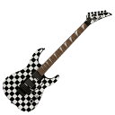 Jackson ジャクソン X SERIES SLX DX CHECKERED PAST エレキギターJackson X Series Soloistは、高速プレイと快適な演奏性のために作られた、個性的で手頃な価格のモデルです。Jackson X Series Soloist SLX DXは、現代のシュレッダーが求める多くの優れた機能を備えた、由緒あるJacksonダブルカッタウェイギターの主力製品です。人間工学に基づいて設計された滑らかな曲線のニヤトーボディに、グラファイト補強ロッドを内蔵し安定性を高めたメイプルスルーネックと、チルトバックスカーフジョイントヘッドストックを備えています。24本のジャンボフレットを配し、バインディングを施した 12~16インチコンパウンドラジアスローレル指板は、ナット付近ではコード弾きがし易いカーブで、ネックジョイントに近づくにつれて平らになり、弦落ちを気にすることなく、大胆なチョーキングができるように設計されています。カバー付きの高出力アクティブJacksonピックアップを搭載し、激情のリードプレイやリズムを刻むのに理想的なクランチとフルボディサウンドを提供します。3ウェイブレードスイッチングとシングルボリューム＆トーンといったシンプルなコントロールにより、容易にトーンシェイピングが可能です。Floyd Rose Special Double-Locking Tremoloにより、優れた弦の安定性とダイナミックなトレモロアクションが得られます。●FEATURES25.5インチスケールニヤトーボディグラファイト補強ロッドを内蔵し安定性を高めたメイプルスルーネックと、チルトバックスカーフジョイントヘッドストック24本のジャンボフレットを配し、バインディングを施した12~16インチコンパウンドラジアスローレル指板高出力アクティブJacksonピックアップ3ウェイブレードスイッチングとシングルボリューム＆トーンFloyd Rose Special Double-Locking TremoloJacksonシールドダイキャストチューニングマシン、スタンダードストラップボタン●NeckヘッドストックJackson Pointed 6-In-Lineヘッドストックバインディングネック1-Piece MapleネックフィニッシュSatin Color MatchedネックNeck-Through-Body with Graphite Reinforcement and Scarf Jointフィンガーボードラジアス12" to 16" Compound Radius (304.8 mm to 406.4 mm)フィンガーボードの素材LaurelポジションインレイPearloid Sharkfinサイドドットフレット数24トラスロッドDual-Action Head AdjustトラスロッドナットTruss Rod Adjustment at NutナットFloyd Rose Special Lockingナット幅1.6875" (42.86 mm)ナットの素材Floyd Rose Special Lockingicon specs●BodyボディNyatohボディフィニッシュSatinボディシェイプSoloistボディ素材Nyatoh●HardwareブリッジFloyd Rose Special Double-Locking Tremolo (Recessed)ピックアップカバーBlackコントロールノブDome-StyleSWITCH TIPBlackハードウェアフィニッシュBlackチューニングマシーンJackson Sealed Die-CastストリングNickel Plated Steel (.009-.042 Gauges)ストラップボタンStandard Strap Buttonicon specs●ElectronicsブリッジピックアップJackson Covered High-Output HumbuckingネックピックアップJackson Covered High-Output HumbuckingピックアップコンフィギュレーションHHコントロールVolume, Toneスウィッチ3-Position Blade: Position 1: Neck Pickup, Position 2: Neck and Bridge Pickup, Position 3: Bridge Pickup●Measurements寸法:4.60x18.20x44.70 INSHIPPING WEIGHT:13.45 LBフレットサイズ:Jumboスケール:25.5" (64.77 cm)SHIPPING LENGTH:44.70 INSHIPPING HEIGHT:4.60 INSHIPPING WIDTH:18.20 IN