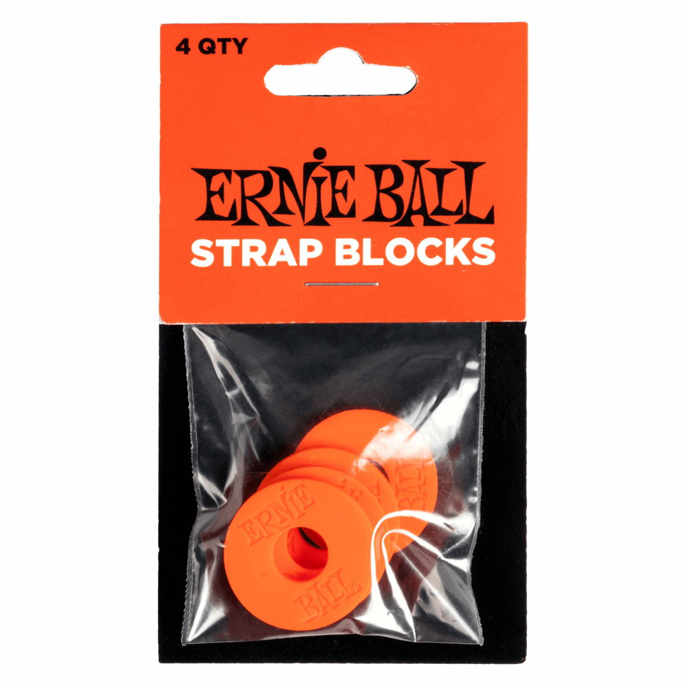 アーニーボール ストラップロックラバー ERNIE BALL 5620 STRAP BLOCKS 4PK RED ゴム製 ストラップブロック レッド 4個入