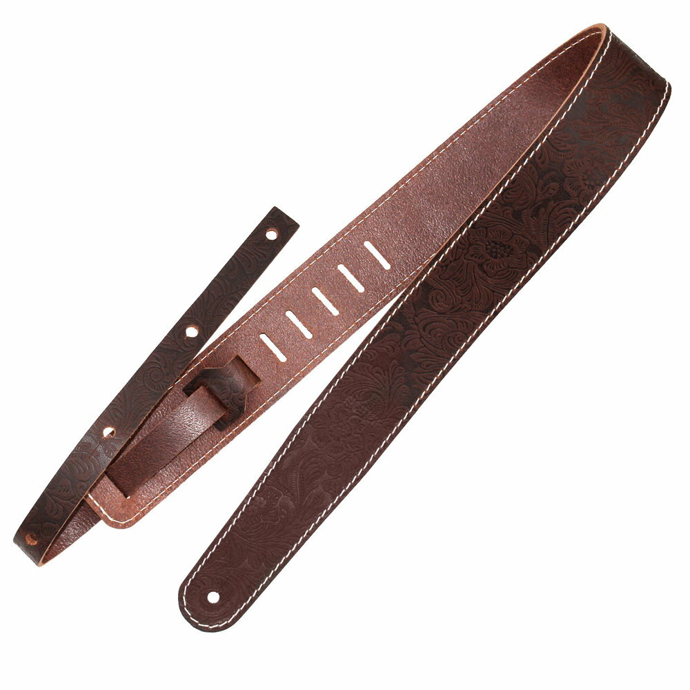 Richter Straps リヒターストラップ 1490 Raw II Contour Western Rose Brown ギターストラップ