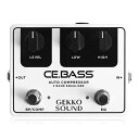 GEKKO SOUND ゲッコーサウンド CE.BASS コンプレッサー EQ ベース用エフェクターGEKKO SOUND CE.BASSは、透明でナチュラルなアナログオートコンプレッサーに2バンドEQを組み合わせ、スーパーローエンドと鮮明なトップエンドを備えたスムースなコンプレッションを生み出します。ハイインピーダンスインプットとLEVELコントロールにより、エレキベースのシグナルチェーンの一番最初に設置することで最もポテンシャルを発揮するでしょう。各ノートが一定したレベルで生成され、理想的な演奏に近づきやすくなります。様々音楽のスタイルやテクニック、奏法で使うことができるオートコンプレッサーで、アタックとサステインを維持しながら弦全体のトーンをなめらかにします。内部スイッチによりコンプレッションレシオを切り替えることができます。そして、EQセクションにはクラシックなバクサンドールスタイルのアナログEQがあります。HIGHは+20dB / -16dB @ 8kHz、LOWは+12dB / -7dB @ 40Hzの範囲で調整することができます。HIGHはカットよりもブーストを強くするよう調整され、鮮明でクリーンなトーンを作ります。LOWを高く設定すると通常のベースギターの範囲内でフラットになることはなく、40Hzの周波数帯に向けて上昇します。LOWを最小に設定するとシェルビングカーブのように機能し、完全にカットすると40-100Hzの典型的なフラットレスポンスとなります。●コントロールLEVEL：音量を調整します。HIGH：高域を調整します。LOW：低域を調整します。内部スイッチ：コンプレッションレシオを切り替えます。1：2、1：4、1：8を選択できます。●特徴・ヴィンテージコンプレッサー・EQをベースとしたアナログ設計・アウトプットバッファ段のLEVELコントロール・トゥルーバイパス・ハイクオリティコンポーネントを使用CE.BASSはスタンダードなセンターマイナスDC9Vアダプターで駆動します。電池はお使いになれません。種類：コンプレッサー、イコライザー、ベース用アダプター：9Vセンターマイナス電池駆動：-コントロール：LEVEL、LOW、HIGH【GEKKO SOUND】GEKKO SOUNDはオーストラリア、メルボルンにて革新的なペダルを手作業で制作しています。ミュージシャンが求めるものを理解し、それを使いやすく、優れたサウンドで、かつ高い耐久性で実現します。特に圧倒的に透明なトーンは、GEKKO SOUNDの特徴です。