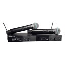 SHURE シュア SLXD24DJ/B58-JB ボーカル用デュアルワイヤレスシステム B帯 ハンドヘルド型送信機 デュアル受信機Beta 58Aスーパーカーディオイド・ダイナミック・マイクロホン・カプセルを搭載したSLXD2ハンドヘルド型送信機2台が付属するSLXD24D/B58ワイヤレスシステムは、クリアなデジタルオーディオと頼れるRF安定性で、会議からライブシーンまでワンランク上のパフォーマンスをサポートします。SLXD24D/B58ワイヤレスシステムは、24ビットのクリアなデジタルオーディオと頼れるRF性能を備え、会議からライブシーンにいたるまで、あらゆる用途であなたと聴き手をつなぎます。B帯で最大同時使用10ch、ストレスのない簡単なセットアップと選べる充電オプションで、ワンランク上のパフォーマンスをサポートします。SLXD4Dデュアル受信機と2台のSLXD2/B58ハンドヘルド型送信機に加え、アンテナ、ラックマウントキット、および単3形アルカリ乾電池4本が付属しています。【SLXD4DJ=-JBデュアル受信機の仕様】● 受信チャンネル数：B帯(806〜810MHz)30チャンネルのうち任意の2チャンネル● 受信周波数：JB：806.125〜809.750MHz● 周波数間隔：125kHz間隔● RF感度：-97dBm 10-5 BER時● アンテナ入力端子：BNC型×2 / インピーダンス50Ω● ゲイン調整範囲：-18dB〜＋42dB (1dBステップ)● 音声出力端子： ・XLR：バランス(XLR3ピン、オス)×2 ・1/4インチ (6.35mm)：バランス(TRS、フォーンジャック)×2● 最大出力レベル： ・XLR：+15dBV (ライン)、-15dBV (マイク) ・1/4インチ(6.35mm)：+15dBV（バランス）、+9dBV（アンバランス）● 出力インピーダンス： ・XLR：400Ω、アンバランス200Ω（ライン）、150Ω（マイク） ・1/4インチ(6.35mm)：1.3kΩ、アンバランス670Ω● 周波数特性：20Hz〜20kHz (±1dB) *システム全体の帯域幅はマイクロホンタイプにより変動● ダイナミックレンジ：118dB、Aウェイト、標準● 全高調波歪率：＜0.02％● システムレイテンシー：3.2ms● ネットワークインターフェース：シングルポートイーサネット 10/100Mbps、RJ-45×1● 電源：DC15V/600mA、付属ACアダプター AC100V、50/60Hz● 動作温度範囲：-18℃〜50℃● 寸法：幅393×高42×奥行152mm (突起部除く)● 質量：1451g (除アンテナ)【SLXD2/B58=-JBハンドヘルド型送信機の仕様】● 送信周波数：806.125〜809.750MHz、B帯30チャンネルのうち任意の1チャンネル● 周波数間隔：125kHz間隔● 電波形式：F1D、F1E● 送信出力：1mW、10mW● アンテナ形式：内蔵型シングルバンドヘリカル● 周波数特性：20Hz〜20kHz (±1dB) *システム全体の帯域幅はマイクロホンタイプにより変動● マイクロホン指向特性：スーパーカーディオイド● 送信機最大入力レベル：8.2dBV (7.27Vpp)● オフセットゲイン調整範囲：0dB〜＋21dB (3dBステップ)● 電源：単3形アルカリ乾電池×2、または専用リチウムイオン充電池SB903×1● 電池寿命 (10mW出力時)：約8時間(アルカリ乾電池)、約8時間(SB903) *使用環境によって異なる● 動作温度範囲：-18℃〜50℃● 寸法：Φ53×249mm● 質量：287g (除電池)【システム構成】・SLXD4DJ=-JB：デュアル受信機・SLXD2/B58=-JB：マイクカートリッジ付きハンドヘルド型送信機 ×2・WA371：マイクホルダー ×2・3/8"-5/8"変換ネジ ×2・単3形アルカリ乾電池・1/4波長アンテナ ×2・BNC変換コネクター ×2・約55cm同軸ケーブル ×2・ACアダプター・ジッパー付きバッグ（黒） ×2・ラックマウント金具（短） ×2・ハードウェアキット・クイック・スタート・ガイド・ゴム脚