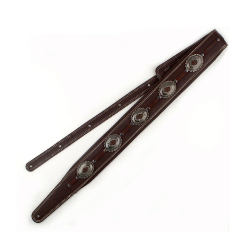 Richter Straps リヒターストラップ 1546 Springbreak I Concho Brown / Old Nickel ギターストラップ