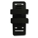 Richter Straps リヒターストラップ #1358 Transmitter Pockets Off Black トランスミッターホルダーワイヤレスの送信機をストラップに装着するアイテムです。3本のホルダーでしっかり固定します。長さ：19cm幅：7cmカラー：Off Black