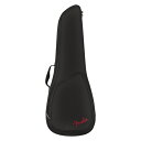 Fender フェンダー FU610 Concert Ukulele Gig Bag Black コンサートウクレレ用ギグバッグフェンダーのFU610ウクレレギグバッグは、外出先でもスタイリッシュかつ安全にあなたのウクレレを守ります。フェンダーヘッドにフィットするシェイプ。丈夫な外装はタフな600デニールのポリエステル素材が使用され、傷や衝撃にも耐えうる仕様です。内装にはソフトタッチの10mmのマイクロファイバー製パッドを使用。フィニッシュに傷をつけることなく楽器を保護します。また、IDタグホルダーや人間工学に基づいた耐水性のジッパー、掴みやすいハンドル、長さ調節が可能で快適な2本のショルダーパッドを採用しています。ストレスフリーに楽器の持ち運びが可能です。【FEATURES】■ コンサートサイズ ウクレレ用■ 600デニールのポリエステルと10mmのソフトタッチのマイクロファイバーを使用したパッド■ 外部と内部に設置されたピンプロテクションシステム■ パッド付き人間工学に基づいた設計のハンドル■ 人間工学に基づいた、調節可能なショルダーストラップ■ 名刺入れと替え弦用のポケットの付いた前面の大容量のポケット■ カラー：ブラック