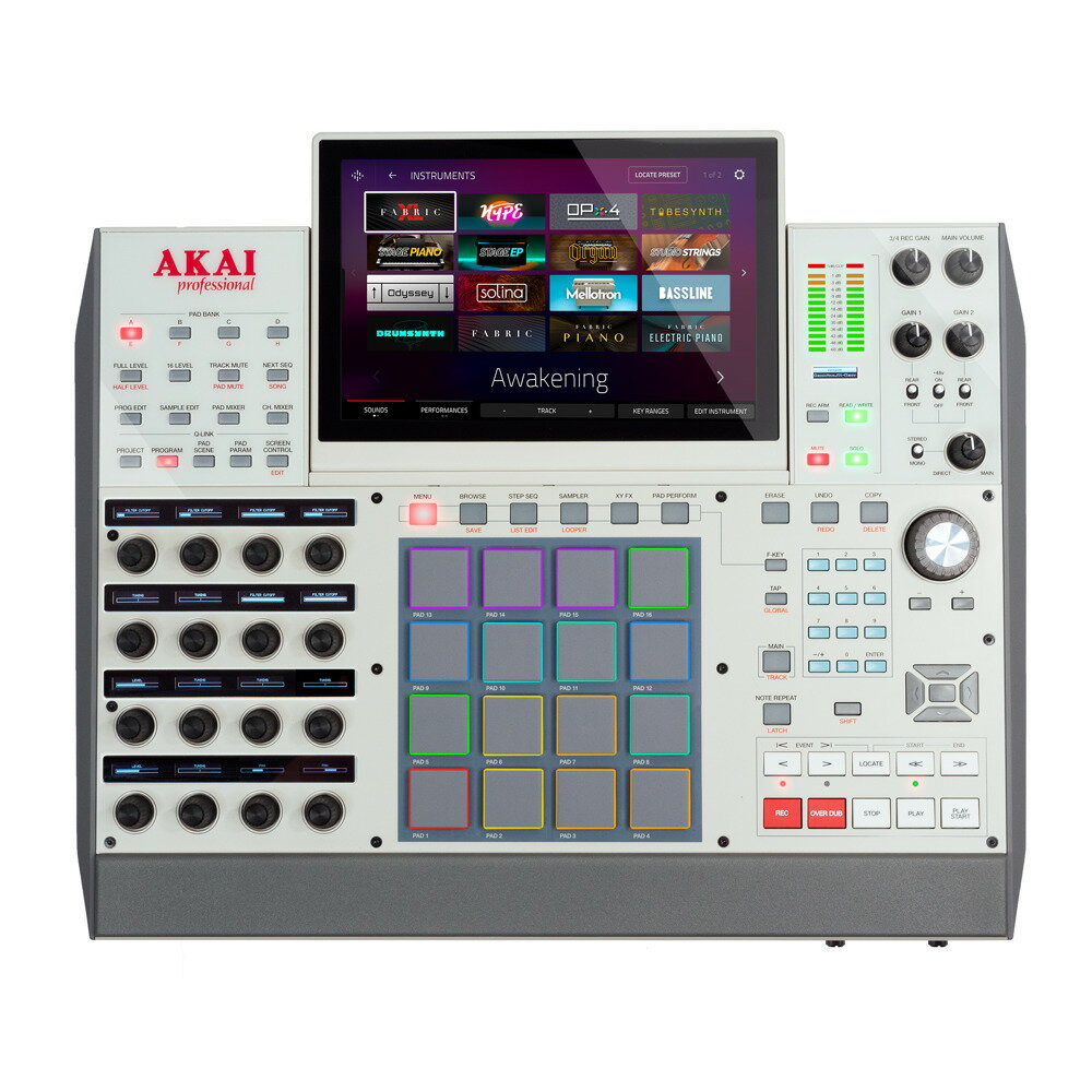 AKAI Professional アカイプロフェッショナル MPC X Special Edition スタンドアローンMPC サンプラー35年前に誕生したMPCは、パターン、そしてグルーブをベースとした音楽制作に新たな革命を起こし、新時代を切り開きました。MPC X Special EditionはAKAIの象徴的なカラーレイアウトとクラシックなロゴを採用し、オリジナルのMPC60のノスタルジックな外観とフィーリングを、現代の音楽プロデューサーに提供します。MPC X Special Editionはメモリ、内部ストレージの容量を拡大し、MPC Instrument Collectionを全て搭載した、これまでで最もパワフルなMPCとなっています。【象徴的な外観と最もパワフルなMPCの融合】・パワフルなパフォーマンスMPC X Special Editionは、画期的で豊かな伝統の機能と、現代のクリエイティブな最新技術の進歩を組み合わせた、これまでで最もパワフルで高性能なMPCです。 クアッドコア・プロセッサを搭載したMPC X Special Editionは、4GBのRAMを内蔵。より早いロードタイムとサンプリング機能の拡張により、ワークフローのスピードアップを実現しました。 48GBの内蔵ストレージにより、大規模なプロジェクトの保存、膨大なサウンドライブラリの管理、アクセスが可能です。 またWi-FiとBluetooth接続により、ケーブルに制限されることなく、スピーディーなデータ転送を実現しました。・伝統の風格MPCのようにビートメイカーを定義する機材は他にありません。 あらゆる制作スタジオの中枢神経系でもあるMPCは、正確なステップと同期でダイナミックな音楽制作を実現し、スタジオの主役であり続けています。 この記念すべきMPC X Special Editionは、レトロなロゴとフォントが刻印され、象徴的なカラーレイアウトで、そのレガシーを表現しています。 プロデューサーを本来の地位に戻し、新しい時代の音楽インフルエンサーが卓越した音楽でリードするために登場しました。【ハードウェアを統合しスタジオ全体をコントロール】・音楽制作の拠点MPC X Special Editionは、あなたのクリエイティブな空間を一つにまとめるために作られました。 MPC X Special Editionですべてを結びつけることよりに、あなたの制作スタジオは最新の音楽制作スイートとなります。 2イン、4アウトのMIDI I/OでMIDI対応シンセサイザーやキーボードをコントロールしたり、3.5mm TS出力端子（8個）でモジュラーやユーロラックデバイスを駆動することができます。 2系統のUSB-Aポートにより、ストレージデバイス、バスパワーMIDIコントローラ、クラスコンプライアント・オーディオインターフェースなどに接続することができます。 これらは高速でデータを転送し、ハイペースな音楽制作に対応します。・卓越した音質レコードのターンテーブルから直接オーディオをキャプチャーして、サンプル・メモリーにクリーンなサンプルやループを作成できます。 4GBのRAMを搭載しているので、より長いオーディオを取り込むことができ、クリエイティブな可能性を広げます。 (2系統のXLR-1/4”入力は、楽器、ラインレベル機器、マイクからの音を鮮明に入力します。 ファンタム電源を搭載しているため、コンデンサーマイクもMPCに接続し、セッションにそのまま録音することができます。・優れたワークフローMPCのワークフローに、あらゆる有線デバイスに対応する豊富な接続端子、独立してサウンドをルーティングできる多数のオーディオ出力、Wi-Fi経由のワイヤレスAbleton Link3機能を組み合わせれば、あらゆるクリエイティブな作業が指先ひとつでできるようになります。 調整可能な10インチ・マルチ・ジェスチャー・ディスプレイにより、長時間のセッションも快適に行うことができ、インスピレーションを逃がしません。【プラグイン・インストゥルメント、サウンド、インサートエフェクトのプレミアコレクションを制作に】・強力なサウンドMPC X Special Editionは、作曲と演奏に優れた最先端のプラグイン・インストゥルメントのコレクションを備えています。 25種類以上のインストゥルメントを搭載し、多彩なサウンドとテクスチャーを指先で操り、自由自在にオリジナルのメロディーを作り出せます。 Fabric XLシンセサイザーやStage EPキーボードは広々としたパッド・シンセサイザーから緻密なグランドピアノ、温かみのあるエレクトロキーボードに太いアナログブラスレイヤー、絶妙な弦楽四重奏まで、あらゆるサウンドが楽しめます。 MPC X Special Editionは、あらゆるムード、感情、バイブスを表現することができる、圧倒的な楽器サウンドのライブラリーを搭載しています。・数々の賞を受賞したインサートエフェクトプラグインMPC X Special Editionは、ダイナミック・サウンドプロセッサー、イコライザー、マルチエフェクト・プラグインなどのコレクションが増え、あなたの音楽をクリエイティブにアレンジするだけでなく、プロジェクトのミックス/マスタリングを行うすべてのツールを搭載し、商業リリースまで導きます。 シンガーとのコラボレーションでは、AIR Vocal Suiteを使用して、豊かなハーモニーとボーカルチューニングをリアルタイムで追加できます。 クリエイティブなプラグイン、AIR Flavor、Half Speed、Stutterなどを使って、あなたの作品を独創的ものにしましょう。 ヴィンテージ・エフェクトは60、3000などのヴィンテージMPCのサウンドをワンプッシュで体験することができます。・ワールドクラスのサンプル＆サウンドMPCプラットフォームは、クオリティーの高いのサウンドとサンプルライブラリを搭載しており、刺激的なサウンドを確実に得ることができます。 一発録りのスネアやキックから、盛り上がる808ドラム、ループ、マルチベロシティーのキーグループ楽器まで、MPCエクスパンション・パックを使えば可能性は無限大です。 MSX audio、Marco Polo、Snipe Youngなど、現代を代表するサウンドデザイナーのエクスパンション・パックをMPCストアでご覧ください。■MPC X Special Editionの主な特長・スタンドアローンMPC - パソコンを必要とせずスタンドアローンで動作し、ネイティブにMPC2.0ソフトウェアが駆動・サンプリングやレコーディングに最適な4GBのRAMを搭載・48GBの内蔵ストレージ（16GB以上のユーザーストレージ）・Fabric XLシンセサイザーを含む25＋のMPCプラグイン・インストゥルメント・コレクション・10.1インチの大型フルカラー・マルチジェスチャー・タッチディスプレイ・16個のOLEDスクリーン付タッチキャパシティブ・Q-Linksノブ・4系統の入力：ファンタム電源切替可能なXLRコンボジャック×2、1/4インチインストゥルメント入力端子、RCA入力端子（グラウンド付）・8系統の出力: 1/4インチバランス出力端子・Wifi及びBluetooth対応・象徴的なAKAIレトロカラー・Mac & PC用MPC2ソフトウェア(付属）のコントロールサーフェスとして動作MPC2ソフトウエア・ダウンロード方法1.akaipro.comの「MY ACCOUNT」からログインしてください。2.ログイン後表示されるご登録商品一覧の中から対応製品の下部にある「Included Software」をクリックします。3.「Software Downloads」欄にダウンロードリンクが表示されます。