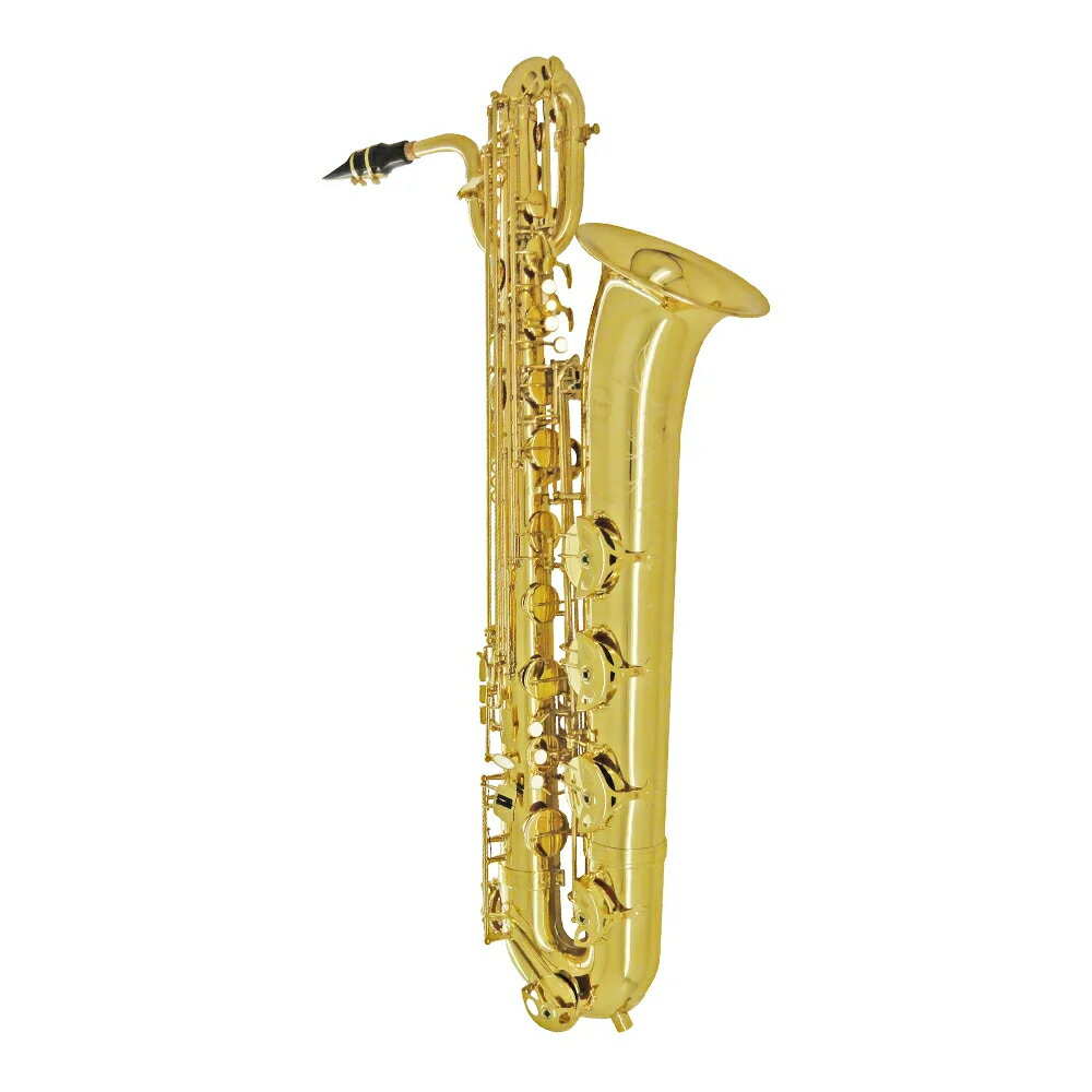 Chateau シャトー CBS-70L バリトンサックス イエローラッカー仕上げ【STANDARD SERIES Baritone Saxophone】Chateau Standard seriesのサックスは上級グレードの生産で培われた技術が反映され、高いコストパフォーマンスを誇っています。このバリトンサックスは様々な体格のニーズに応えられるよう、3連のストラップリングを採用しています。身体の大きな方は上のストラップリングを、逆に小さな方は下のストラップリングをご使用ください。【仕様】スタンダードシリーズ / バリトンサックス● 管体：イエローラッカー仕上げ● Key：E♭● その他仕様：ブラスサムフック、ニードルスプリング● 付属品：ケース、マウスピース、リガチャー、グリス、ストラップ、スワブ、リード● Low A キィ付き