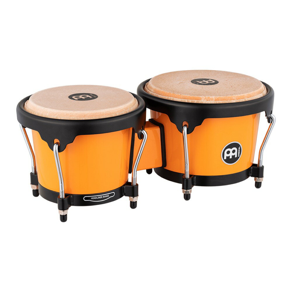 MEINL マイネル HB50CS Creamsicle Journey Series Bongo ABSボディ ボンゴ パーカッション【JOURNEY SERIES BONGO】MEINL ボンゴの人気モデル「Journey Series・HB50」のカラーバリエーションが増えました。伝統的なボンゴの特徴をそのまま受け継いだ、強度の高いABS樹脂製のボンゴです。扱いやすくポータブルなコンパクトサイズ。カラフルで少しだけ小振りでかわいらしいルックスのボンゴです。【Spec】● サイズ：6 1/2"+ 7 1/2"● 素材： ・ボディ：ABS Plastic ・ヘッド：本皮● カラー：Creamsicle