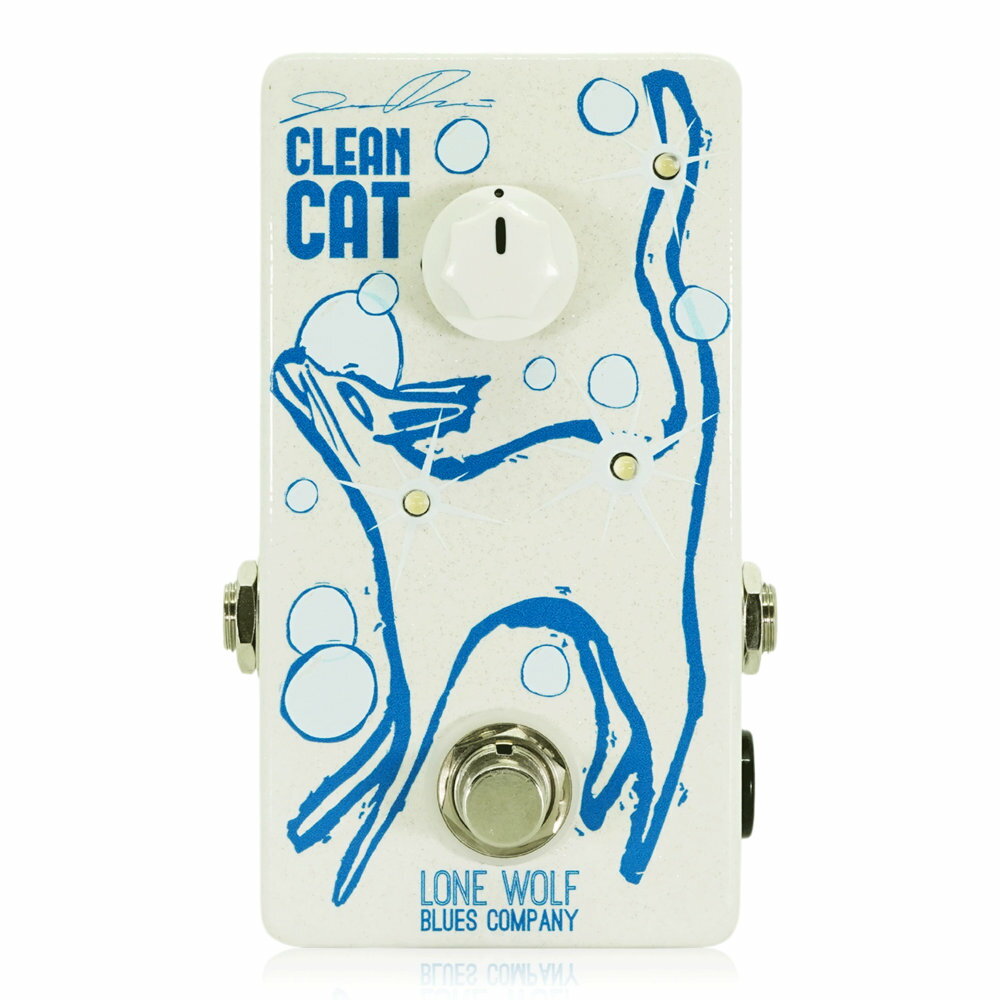 LONE WOLF BLUES COMPANY Clean Cat ブルースハープ用エフェクター ブースター Lone Wolf Blues Company Clean Catは、世界的に人気のブルースハープ奏者、Jason Ricciのシグネチャーモデルとなるブースターです。Jason Ricciは現代のハープ奏者が必要とする音域を備え、色付けや歪みのないソロー用のクリーンブーストを求めました。Clean Catはこの要望に完璧に応えました。輝きを伴うクリーンブースト。ソロや歪みに追加するブースターとして最適です。●コントロールノブを時計回りに回すとゲインが増加し、反時計回りでゲインが低くなります。●電源Clean Catは9VDCアダプター(別売)で駆動します。アダプターは9VDC、100mAで、2.1mm×5.5mmコネクターのセンターマイナスのものをご使用ください。電池はお使いになれません。 ●特徴ハープ用ブースタークリーンで歪みのないデザイントゥルーバイパスフットスイッチセンターマイナスDC9Vアダプターで駆動ハイインピーダンスバッファードインプットバイパスON/OFF LED逆電圧極性保護回路