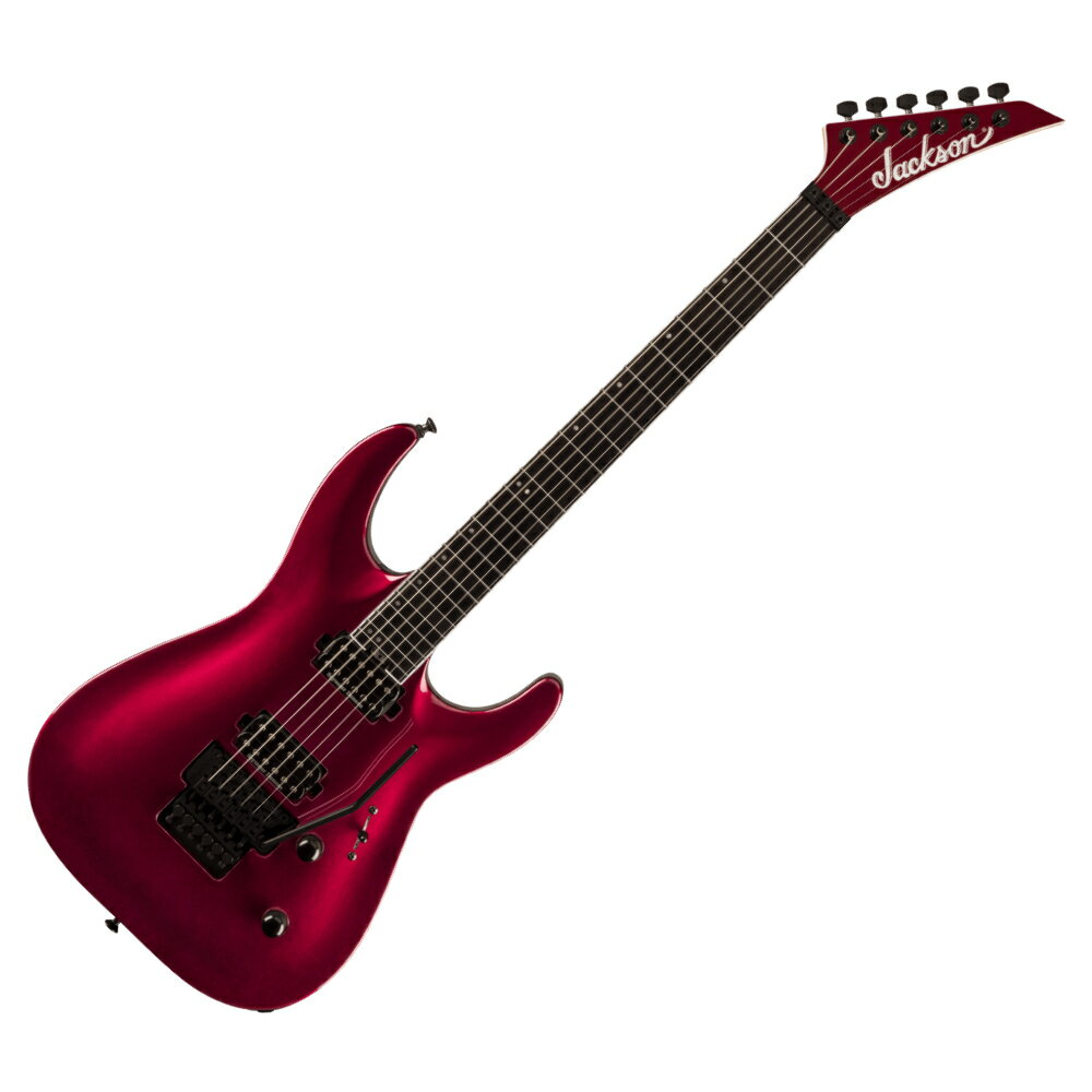 Jackson ジャクソン Pro Plus Series Dinky DKA Oxblood エレキギタープレミアムな機能と卓越したパフォーマンスを備えたJacksonのPro Plus Dinky DKAは、究極のシュレッド体験を提供します。Pro Plus DKAは、アーチドオクメボディに、ハイポジションへのアクセスを容易にするヒール形状を採用した、グラファイト補強ロッド内蔵の5-plyメイプル/ウォルナットボルトオンネックを備えています。また、ヒールマウントトラスロッド調整ホイールにより、ネック調整を素早く行うことができます。24本のジャンボステンレスフレットとオフセットパーロイドドットインレイを備えた12〜16インチのコンパウンドラジアスエボニー指板は、ヘヴィなコード弾きや切り裂くような高速ソロに理想的なモダンなメタルギターに仕上がっています。2基のダイレクトマウントSeymour Duncanハムバッカー（JB/'59）を搭載し、1ボリューム、1トーンコントロール、5ウェイスイッチングでトーン調整が可能です。また、Luminlayサイドドットは、暗いステージでもフレットポジションを容易に視認することが可能です。ジャクソンならではの独特なスタイルを誇るPro Plus DKAは、様々なカラーオプションが用意されており、それに合わせた尖った6インラインヘッドストック、オールブラックのハードウェア（シールドダイキャストチューニングマシン、Jacksonロッキングストラップボタンなど）が採用されています。【スペック】・プロダクトネーム：Pro Plus Series DKA, Ebony Fingerboard, Oxblood・モデル番号：2914115574・シリーズ：Pro Plus・オリエンテーション：Right-Hand・カラー：Oxblood・原産国：CN・ヘッドストック：Jackson Pointed 6-In-Line・ヘッドストックバインディング：・ネック：Bolt-On with Graphite Reinforcement・ネックフィニッシュ：Oiled・ネック：Bolt-On with Graphite Reinforcement・フィンガーボードラジアス：12" to 16" Compound Radius (304.8 mm to 406.4 mm)・フィンガーボードの素材：Ebony・ポジションインレイ：Offset Pearloid Dot・サイドドット：・フレット数：24・トラスロッド：Dual-Action with Wheel・トラスロッドナット：Heel-Mount Truss Rod Adjustment Wheel・ナット：Floyd Rose 1000 Series Locking・ナット幅：1.6875" (42.86 mm)・ナットの素材：Floyd Rose 1000 Series Locking・ボディ：Okoume・ボディフィニッシュ：Gloss・ボディシェイプ：Dinky・ボディ素材：Okoume・ブリッジ：Floyd Rose 1000 Series Double-Locking Tremolo (Recessed)・ピックアップカバー：Black・コントロールノブ：Dome-Style・Switch Tip：Black・ハードウェアフィニッシュ：Black・チューニングマシーン：Jackson Sealed Die-Cast・ストリング：Nickel Plated Steel (.009-.042 Gauges)・トレモロアーム：Floyd Rose 1000 Series Locking・ストラップボタン：Locking・ブリッジピックアップ：Seymour Duncan JB TB-4 Direct Mount・ネックピックアップ：Seymour Duncan '59 SH-1N・ピックアップコンフィギュレーション：HH・コントロール：Volume, Tone・スウィッチ：5-Position Blade: Position 1. Bridge, Position 2. Bridge Outer Coil and Neck Inner Coil, Position 3. Bridge and Neck, Position 4. Bridge Inner Coil and Neck Outer Coil, Position 5. Neck・フレットサイズ：Jumbo Stainless Steel・スケール：25.5" (64.77 cm)・スタイル：2 Humbucking・ギグバッグ付き