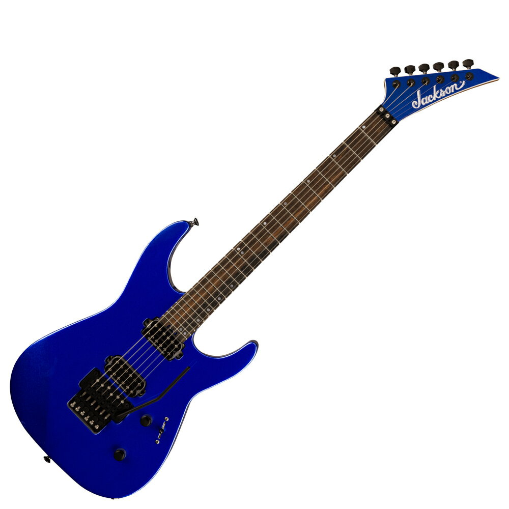 Jackson ジャクソン AMERICAN SRS VTO MYSTIC BLUE エレキギター1980年に南カリフォルニアで生まれたJacksonブランドは、ハードロックやメタルの名手たちのニーズを取り入れた最初のブランドで、テクニカルでハイスピードな演奏に対応する機能を備えた楽器を提供し続けています。Jacksonは、この40年間、ハイパフォーマンスギター＆ベースのジャンルに革命を起こし続け、業界を牽引するシュレッドマシンとしてメタル界を席巻してきました。Jackson American Seriesは、Jacksonの歴史的遺産における次の章の幕開けを徴するシリーズで、ブランド初のMade in Corona, Californiaのフラッグシップ製品ラインとなります。世界中のプレイヤーにインスピレーションを与えるように設計されたAmerican Series Virtuosoは、今日のハイスピードプレイヤーが求めるすべての基本機能を備えています。このモデルは、長時間にわたるプレイも快適にこなせるよう、アルダーボディに人間工学に基づいて設計された"ハンドシェイク"ヒールという新しい構造を採用しています。5ピースのマルチラミネートキャラメライズドメイプル／メイプルネックは、24フレットまでしっかりとした安定性を提供するグラファイト補強ロッドを内蔵しボルトオンで固定されています。ロールドエッジ仕様の12~16インチのコンパウンドラジアスのストリークエボニー指板は、ナット付近では丸みを帯び容易にコードやリフを弾くことができ、ネックポジションが上がるにつれてスピーディーなソロ弾きができるようデザインされています。Luminlayサイドドットは、暗いステージでも容易にフレットポジションを視認することができ、ヒールマウントのトラスロッド調整ホイールは、素早いネック調整を可能にします。HH構成を採用し、ブリッジにSeymour Duncan JB TB-4ハムバッカーを搭載し、高出力でパワフルなローエンドを鳴らし切り、ネックにはSeymour Duncan '59 SH-1Nピックアップを搭載し、ガラスのようなハイエンドと抜けの良いミッドレンジで多ジャンルをカバーする多彩なトーンを生み出します。コントロールは、5ウェイスイッチングと、ボリュームとトーンのドームノブで構成されています。さらに、Floyd Rose 1500 Series Double Lockingトレモロ、Gotoh MG-Tロッキングチューナー、Dunlop Dual Lockingストラップボタンなど、プレミアムな機能を搭載しており、大胆でアグレッシブな演奏にも対応できるような信頼できるチューニングを実現しています。Jackson American Series Virtuosoは、Mystic Blue、Satin Black、Satin Shell Pink、Specific Oceanの4色展開で、マッチングバウンドポインティヘッド、ブラックハードウェアを備えています。●Generalシリーズ：American Seriesオリエンテーション：Right-Handカラー：Mystic Blue原産国：US●Neckヘッドストック:Jackson Pointed 6-In-Lineヘッドストック:バインディングネック:5-Piece Caramelized Maple/Maple/Caramelized Maple/Maple/Caramelized Mapleネックフィニッシュ:Hand-Rubbed Satin Urethaneネッ:クBolt-On with Graphite Reinforcementネックの太さ:.755@3rd - .815@12thフィンガーボードラジアス:12"-16" Compound Radius (304.8 mm to 406.4 mm)フィンガーボードの素材:Streaked Ebonyポジションインレイ:Mother of Pearl Offset Dotフレット数:24トラスロッド:Dual-Action with Wheelトラスロッドナット:Heel-Mount Truss Rod Adjustment Wheelナット:Floyd Rose 1500 Series Lockingナット幅:1.6875" (42.86 mm)ナットの素材:Floyd Rose 1500 Series Locking●Bodyボディ:Alderボディフィニッシュ:Satinボディシェイプ:Virtuosoボディ素材:Alder●Hardwareブリッジ:Floyd Rose 1500 Series Double-Locking Tremoloピックアップカバー:Blackコントロールノブ:Dome-StyleSWITCH TI:PBlackハードウェアフィニッシュ:Blackチューニングマシーン:Gotoh MG-T Lockingストリング:Nickel Plated Steel (.009-.042 Gauges)トレモロアーム:Floyd Rose 1500 Series Lockingストラップボタン:Dunlop Dual-Locking●Electronicsブリッジピックアップ:Seymour Duncan JB TB-4 Direct Mountネックピックアップ:Seymour Duncan '59 SH-1N Direct-Mountピックアップコンフィギュレーション:HHコントロール:Volume, Toneスウィッチ5-Position Blade: Position 1. Bridge, Position 2. Bridge Outer Coil and Neck Inner Coil, Position 3. Bridge and Neck, Position 4. Bridge Inner Coil and Neck Outer Coil, Position 5. Neckスタイル:2 Humbucking●Measurements寸法:6.60x17.40x43.90 INフレットサイズ:Jumboスケール:25.5" (64.77 cm)