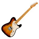 Fender フェンダー Vintera II 60s Telecaster Thinline MN 3TS エレキギター テレキャスターVintera II 60s Telecaster Thinlineは、60年代のタイムレスなサウンドを現代に蘇らせ、フェンダーならではのアイコニックなルックス、インスピレーション、比類ないトーンを提供します。Vintera II 60s Telecaster Thinlineは、セミホロウのアッシュボディとメイプルネックを採用し、パンチと透明感に溢れ、アコースティックでオープンな響きと深みを持つクラシックなフェンダートーンを実現します。60年代後期の"C"シェイプネックは、心地よい丸みを帯びた直感的で心地良い演奏性を提供し、7.25インチラジアス指板とヴィンテージトールフレットにより、大胆なベンディングや繊細なビブラートが可能で、ヴィンテージの快適さが得られます。ヴィンテージスタイルの'60sピックアップは、煌びやかさと生き生きとしたトゥワングを提供します。ヴィンテージスタイルのチューニングマシンは、クラシックなルックスに加え、より細かいギア比とチューニングの安定性を向上させます。Vintera II 60s Telecaster Thinlineのクラシックなヴィンテージフィールと比類なきフェンダーサウンドで、あなたにしかできない、新たな音楽の歴史を刻み始めましょう。【FEATURES】■ セミホロウアッシュボディ■ 7.25インチラジアスのメイプル指板、ヴィンテージトールフレット■ 70年代後期のLate-'60s "C"ネックシェイプ■ ヴィンテージスタイルMid-'60sピックアップ■ ヴィンテージスタイルの3スロテッドスチールサドル式ブリッジ■ ヴィンテージスタイル"F"刻印入りチューニングマシン【スペック】・プロダクトネーム：Vintera II '60s Telecaster Thinline, Maple Fingerboard, 3-Color Sunburst・モデル番号：0149062300・シリーズ：Vintera II・オリエンテーション：Right-Hand・カラー：3-Color Sunburst・原産国：MX・ヘッドストック：Telecaster・ネック：4-Bolt Standard・ネックフィニッシュ：Gloss Urethane・ネックシェイプ：Late '60s "C"・ネック：4-Bolt Standard・フィンガーボードラジアス：7.25" (184.1 mm)・フィンガーボードの素材：Maple・ポジションインレイ：Black Dot・サイドドット：・フレット数：21・トラスロッド：Vintage-Style Butt Adjust・トラスロッドナット：Vintage-Style Butt Adjust・ナット：Synthetic Bone・ナット幅：1.650" (42 mm)・ナットの素材：Synthetic Bone・ボディ：Semi-Hollow Ash・ボディフィニッシュ：Gloss Polyester・ボディシェイプ：Telecaster・ボディ素材：Semi-Hollow Ash・ブリッジ：3-Saddle Vintage-Style Tele with Slotted Steel Saddles・Bridge Mounting：4-Screw Vintage-Style・ピックガード：4-Ply Aged White Pearloid・ピックアップカバー：Neck: Chrome; Bridge: Black・コントロールノブ：Knurled Flat-Top・Switch Tip：Top Hat Style, Black・ハードウェアフィニッシュ：Nickel/Chrome・チューニングマシーン：Fender Vintage "F" Stamped・String Trees：Butterfly・ストリング：Fender USA 250L Nickel Plated Steel (.009-.042 Gauges), PN 0730250403・ネックプレート：4-Bolt with "F" Logo・ストラップボタン：Vintage-Style・ブリッジピックアップ：Vintage-Style '60s Single-Coil Tele・ネックピックアップ：Vintage-Style '60s Single-Coil Tele・ピックアップコンフィギュレーション：SS・コントロール：Master Volume, Master Tone・スウィッチ：3-Position Blade: Position 1. Bridge Pickup, Position 2. Bridge and Neck Pickups, Position 3. Neck Pickup・フレットサイズ：Vintage Tall・スケール：25.5" (64.77 cm)・ギグバック付き