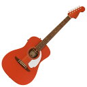 Fender フェンダー MALIBU PLAYER FRD WN Fiesta Red エレアコ アコースティックギターアイコニックなフェンダーエレクトリックギターにインスパイアされてデザインされたCalifornia Playerアコースティックギターは、アメリカ西海岸の冒険と自由の精神を内包し、ミュージシャンを創造性の探求へと誘います。Xブレーシングが施されたソリッドスプルーストップとサペリ材のバック＆サイドで構成されたMalibu Playerのコンパクトなパーラーサイズボディは、甘く明瞭な音色を提供し、プレイヤーに新しいコードやメロディへのインスピレーションを刺激します。弾きやすいスリムなCシェイプのナトーネック、24インチのショートスケールデザイン、ティルトバック式6インラインヘッドストックなど、フェンダーエレキギターのDNAから生まれた個性的なルックスが特徴です。また、スムーズで正確なチューニングを可能にするヴィンテージスタイルのチューニングマシン、繊細なハーモニクスを生み出すGraphTech NuBoneナットとサドルなど、注目すべきディテールが満載です。また、Fishman Flexプリアンプシステムを搭載し、アンプやレコーディング機器に接続した際に、ギター本来のサウンドを忠実に再現することが可能です。大胆で目を引くユニークなCalifornia Seriesアコースティックギターは、快適な演奏性、優れたサウンド、際立ったスタイリングを備え、他のプレイヤーとは一線を画すユニークな演奏を目指す人たちのために作られています。FEATURESFender Malibuパーラーボディシェイプソリッドスプルーストップ、サペリバック＆サイドSlim “C”プネックシェイプ、ティルトバック6インラインヘッドストックFishman Flexエレクトロニクスとアンダーサドルピエゾトランスデューサー24インチショートスケール●Generalシリーズ：Californiaオリエンテーション：Right-Handカラー：Fiesta Red原産国：ID●Neckヘッドストック：Tilt-Back Stratocasterネック：Natoネックフィニッシュ：Satin Urethaneネックシェイプ：Slim "C"フィンガーボードラジアス：15.75" (400 mm)フィンガーボードの素材：Walnutポジションインレイ：White Dotフレット数：20トラスロッド：Modern Heel Adjustトラスロッドナット：4 mm Hexナット：Graph Tech NuBoneナット幅：1.69" (43 mm)ナットの素材：Graph Tech NuBone●Bodyボディ：Solid Spruce Top with Laminated Sapele Back and Sidesボディフィニッシュ：Satinボディシェイプ：Malibuボディトップ：Solid Sitka Spruceボディバインディング：Aged Whiteボディバック：Sapeleボディサイド：SapeleBODY STYLE：Malibuボディ素材：Solid Spruce Top with Laminated Sapele Back and SidesCUTAWAY：Noブレイシング：Scalloped Xウェイスト：8.375" (212.7mm)ロゼット：2-Ring B/W/BSOUND HOLE：95mm Diameter Soundhole●Hardwareブリッジ：Modern VikingBRIDGE PINS：Aged White with Black Dotsピックガード：3-Ply Whiteハードウェアフィニッシュ：Nickelチューニングマシーン：Vintage-Styleストリング：Fender Dura-Tone 880L Coated 80/20 (.012-.052 Gauges), PN 0730880303ストラップボタン：Vintage-Style●Electronicsコントロール：Volume, Tone, Push Tone Knob For Phase ControlSPECIAL ELECTRONICS：Fishman Flex●Measurementsアッパーバウト：9.84" (25 cm)ローワーバウト：13.58" (345mm)BODY DEPTH：3.58" to 4.17" (91 mm-106 mm)BODY LENGTH：17.875" (454 mm)フレットサイズ：2.4mmスケール：24.1" (612 mm)●Accessoriesトラスロッドレンチ：4 mm Hex (Allen)ソフトケース付属