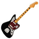 Fender フェンダー Vintera II 70s Jaguar MN BLK エレキギター ジャガーVintera II 70s Jaguarは、70年代のタイムレスなサウンドを現代に蘇らせ、フェンダーならではのアイコニックなルックス、インスピレーション、比類ないトーンを提供します。Vintera II 70s Jaguarは、アルダーボディにメイプルネックを採用し、パンチと透明感に溢れたクラシックなフェンダートーンを実現します。70年代後期の"C"シェイプネックは、手に馴染むグリップ感が心地良く、7.25インチラジアス指板とヴィンテージトールフレットにより、大胆なベンディングや繊細なビブラートが可能で、ヴィンテージの快適さが得られます。ブラックのブロックインレイとバインディングが、独特の70年代のルックスをエンハンスします。ヴィンテージスタイルのEarly '70sシングルコイルピックアップは、煌びやかさと温かでダイナミックなパワフルさを併せ持ち、アイコニックなフェンダーサウンドを提供します。ヴィンテージスタイルのチューニングマシンは、クラシックなルックスに加え、より細かいギア比とチューニングの安定性を向上させます。Vintera II 70s Jaguarのクラシックなヴィンテージフィールと比類なきフェンダーサウンドで、あなたにしかできない、新たな音楽の歴史を刻み始めましょう。【FEATURES】■ アルダーボディ■ 7.25インチラジアスのブラックブロックインレイ付きバウンドメイプル指板、ヴィンテージトールフレット■ 70年代後期の"C"ネックシェイプ■ ヴィンテージスタイルEarly '70sピックアップ■ ヴィンテージスタイルフローティングトレモロ、プッシュイントレモロアーム■ リード／リズムサーキット搭載【スペック】・プロダクトネーム：Vintera II '70s Jaguar, Maple Fingerboard, Black・モデル番号：0149122306・シリーズ：Vintera II・オリエンテーション：Right-Hand・カラー：Black・原産国：MX・ヘッドストック：Jaguar・ネック：4-Bolt Standard・ネックフィニッシュ：Gloss Urethane・ネックシェイプ：Late '70s "C"・ネック：4-Bolt Standard・フィンガーボードラジアス：7.25" (184.1 mm)・フィンガーボードの素材：Maple・ポジションインレイ：Black Block・サイドドット：・フレット数：22・トラスロッド：Vintage-Style Butt Adjust・トラスロッドナット：Vintage-Style Butt Adjust・ナット：Synthetic Bone・ナット幅：1.650" (42 mm)・ナットの素材：Synthetic Bone・ボディ：Alder・ボディフィニッシュ：Gloss Polyester・ボディシェイプ：Jaguar・ボディ素材：Alder・ブリッジ：6-Saddle Vintage-Style Adjustable with “Floating” Tremolo Tailpiece・ブリッジカバー/テイルピース：Vintage-Style Floating Tremolo with Tremolo Lock Button and Push-In Tremolo Arm・Bridge Mounting：Floating・ピックガード：4-Ply Tortoiseshell（べっ甲柄）・ピックアップカバー：Parchment・コントロールノブ：Black Plastic・ハードウェアフィニッシュ：Nickel/Chrome・チューニングマシーン：Fender Vintage "F" Stamped・String Trees：Butterfly・ストリング：Fender USA 250R Nickel Plated Steel (.010-.046 Gauges), PN 0730250406・トレモロアーム：Pop-In Vintage-Style Jaguar・ネックプレート：4-Bolt with "F" Logo・ストラップボタン：Vintage-Style・ブリッジピックアップ：Vintage-Style '70s Single-Coil Jaguar・ネックピックアップ：Vintage-Style '70s Single-Coil Jaguar・ピックアップコンフィギュレーション：SS・コントロール：Lead Circuit Controls (Slide Switch Down): Master Volume, Master Tone; Rhythm Circuit Controls (Slide Switch Up): Two Thumbwheel Controls for Neck Pickup Volume and Tone・スウィッチ：2-On/Off Slide Switches, One for Each Pickup・Auxiliary Switching：2-Position On/Off Slide Switch for Switching Between "Lead" and "Rhythm" Circuits・Special Electronics：2-Position Slide Switch for Bass-Cut "Strangle" Circuit・フレットサイズ：Vintage Tall・スケール：24" (60.96 cm)・ギグバック付き