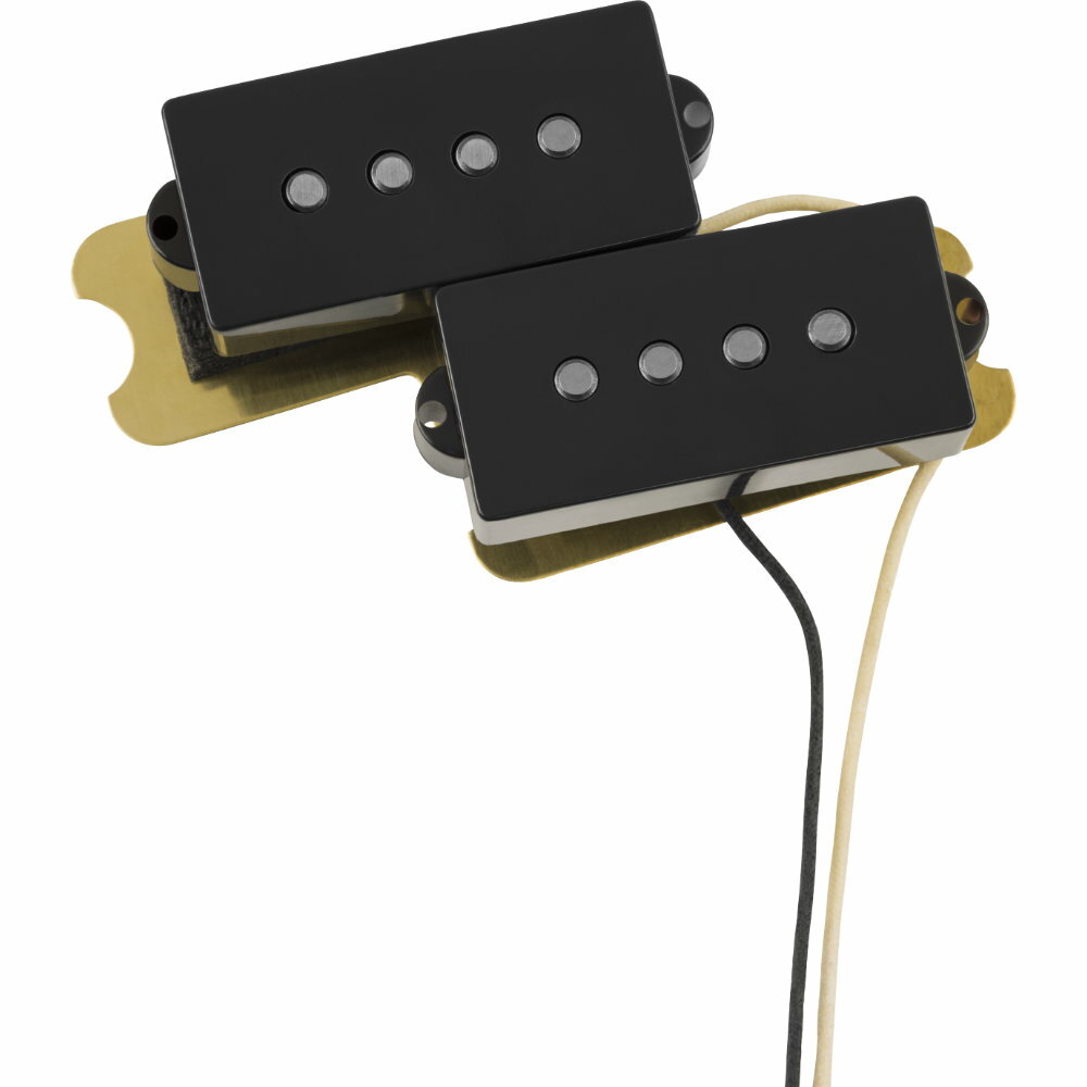Fender フェンダー Pure Vintage '60 Precision Bass Pickup Set プレシジョンベース用ピックアップセット※ギターパーツの取り扱いには、相応の技術と知識が必要になります。自己責任にて、取り扱い可能な方のみ、ご検討下さい。※取り付け作業後の商品につきましては、いかなる理由でも返品は受付出来ません。Pure Vintage '60 Split-Coil Precision Bassピックアップは、世界で最も象徴的なベース用ピックアップを忠実に再現しています。このハムバッキングピックアップは、ポピュラー音楽のサウンドを永遠に変えたパワフルなローエンドとクリアなハイエンドを提供します。ヴィンテージボビン構造からクロスワイヤリングまで、すべてのFender Pure Vintageピックアップは、本物の、伝統的なフェンダートーンとパフォーマンスをお届けします。FEATURES・全体の明るさを向上させるFormvarコーティングを施したマグネットワイヤー・よりフォーカスされダイナミックスが強化されたアルニコ5マグネット・各弦の出力バランスを均一化するフラッシュマウントポールピース・ワックスポッティング済み・時代を反映したクロスワイヤーとファイバーボビン構造・取り付け金具付属Bobbin Material: Fiber Cover Color: Black DC Resistance: 10.4KInductance: 5.8 Henries Lead Wire: Cloth-coveredMagnet Type: Alnico 5 Magnet Wire: Formvar-coatedPole Pieces: Staggered hand-beveled Configuration: Split Single-Coil