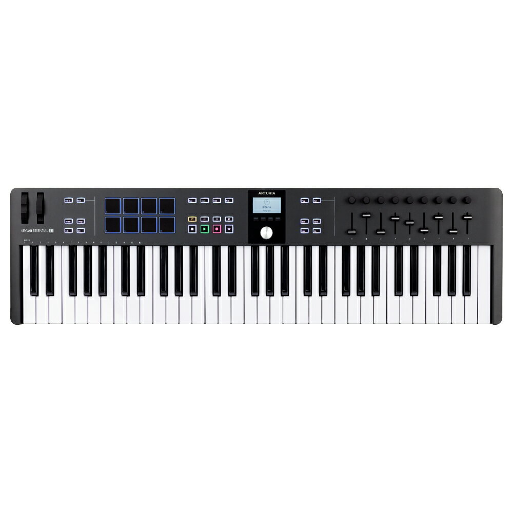 ARTURIA ȥꥢ KeyLab Essential 61 mk3 BK 61 MIDIܡ Analog Lab Vʤ˭٤ʥХɥ륽եȤĤ ܥå󥷥