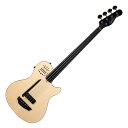 Godin ゴダン A4 Ultra Natural Fretless A/E エレクトリック セミアコースティックベースA4 Ultra Natural Fretless Semi-Acoustic Bassは、アコースティックなサウンドも、エレクトリックなサウンドも演出可能なピエゾとマグネティックサウンドのブレンドが可能な4弦フレットレスベースです。サウンドホールを廃しコントロール部に設けられた空気孔のみのダブルチェンバーボディー構造のカナディアンローレンシアンバスウッドボディは、ソリッドスプルーストップはハウリングのリスクを最小限に抑えながらも、反応が良く、アコースティックな響きを奏でます。エレキベースプレイヤーの手に馴染むハードロックメイプルネック、リッチライト指板には構えた時の上面にフレットポジションをさりげなくインレイしており、また、トップマウントのサムレストを装備した、ルックスとプレイアビリティを両立させたデザインです。プラグドではモダンでダイナミックなサウンドのマグネティックのLace Sensorピックアップと、本格的なアコースティックベースサウンドの各弦完全に独立したピエゾピックアップのLR Baggsサドル・トランスデューサーを個別に出力、コントロールすることが可能です。Lace Sensorピックアップはボディサイドに搭載されたボリュームとトーンノブでコントロール、LR Baggsサドル・トランスデューサーはスライダーで ： ボリューム、トレブル、ミッド、ベースのEQを調整でき、さらに「サチュレーションコントロール」でトーンに暖かみ追加することができます。また、「ファットスイッチ」で中低域をブーストすることで、存在感を強化することができます。また、2系統の出力を持ち、1系統のみを使用してピエゾとマグネティックをMIX出力することも、2系統を使用してピエゾとマグネティックを別々に出力することも可能です。【A4 Ultra Natural Fretless A/Eの魅力】■ 反応が良く、アコースティックな響き：サウンドホールを廃しコントロール部に設けられた空気孔のみのダブルチェンバーボディー構造のカナディアンローレンシアンバスウッドボディは、ソリッドスプルーストップはハウリングのリスクを最小限に抑えながらも、反応が良く、アコースティックな響きを奏でます。■ 高い汎用性：プラグドではモダンでダイナミックなサウンドのマグネティックのLace Sensorピックアップと、本格的なアコースティックベースサウンドの各弦完全に独立したピエゾピックアップのLR Baggsサドル・トランスデューサーを個別に出力、コントロールすることが可能です。また、2系統の出力を持ち、1系統のみを使用してピエゾとマグネティックをMIX出力することも、2系統を使用してピエゾとマグネティックを別々に出力することも可能です。■ 特徴的なコントロール：Lace Sensorピックアップはボディサイドに搭載されたボリュームとトーンノブでコントロール、LR Baggsサドル・トランスデューサーはスライダーで ： ボリューム、トレブル、ミッド、ベースのEQを調整でき、さらに「サチュレーションコントロール」でトーンに暖かみ追加することができます。また、「ファットスイッチ」で中低域をブーストすることで、存在感を強化することができます。【コントロール詳細】・PIEZO VOL.：ピエゾのボリュームを調節します。・Treble：アンダーサドルピックアップの高音域を調節します。・Middle：アンダーサドルピックアップの中音域を調節します。・Bass：アンダーサドルピックアップの低音域を調節します。・Saturation：わずかに歪みを加え、深みと太さを加えます。・Phase：位相を反転させ、ハウリングを抑えます。A6 Ultraの底面には、1/4インチモノラル標準フォン出力端子を2系統装備しています。出力2(ストラップピンに近い方)は、単体で使用する場合は、ブリッジ下のピエゾピックアップからの信号とマグネティックピックアップからの信号をミックスして出力することができます。ギター側でボリュームを調節することで、2つの信号を簡単にミックスすることができます。出力1（ストラップピンから遠い方）は、マグネティックピックアップの信号を単独で伝送します。出力1にケーブルを接続すると、マグネティックピックアップの信号はミックスアウトから除外され、各ピックアップシステム用の別々の信号となります。【Spec】・トップ材：ソリッドスプルース・ボディ材：ダブルチェンバードカナディアンローレンシアンバスウッド・ネック：ハードロックメイプル・ナット：Graphtech・フィンガーボード：リッチライト・ブリッジ：エボニー・ブリッジピックアップ：Lace Sensor Low-Profile electric pickup・アンダーサドルピックアップシステム：Custom Voiced LR Baggs electronics, blendable sound with Lace mag pickup & adjustable tape saturation simulation・コントロール：2 Outputs : Electric, Acoustic / Mix, On-Board Preamp・ナット幅：1.5" (38.1 mm)・スケール：34" (863.6 mm)・フィニッシュ：セミグロス・生産国：カナダ・サイズ：L1228 x W384 x D78 (ボディ厚:58mm)・ギグバッグ付属