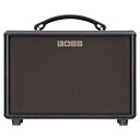 BOSS AC-22LX Acoustic Amplifier アコースティックギター用アンプ 様々なマイキングを再現するAIR FEEL機能搭載AC-22LXは、自宅において至高のアコースティック・サウンドを実現する、新しいコンセプトのアンプです。BOSSはアコースティック・アンプに求められている理想的な再生能力と表現力を、改めてプレイヤーの視点に立ち熟考。タッチに対して素直に呼応するアコースティック楽器の豊かなサウンドを余すところなく再現します。さらに、独自開発した革新的なAIR FEEL機能が、高い専門性を備えたサウンド・エンジニアによるマイキング・サウンドも再現。コンパクトな筐体からは想像できない、鮮明かつ臨場感のあるサウンドが部屋中を包み込みます。・アコースティック楽器のために設計されたプレミアム・アンプ・サウンド・エンジニアとの共同研究により生まれた、鮮明で立体的なサウンドを実現するAIR FEEL機能・可搬性に優れたコンパクトな筐体に12cm（5インチ）のツイン・コーン・スピーカーを2基搭載・ステレオ出力に対応した10W（5W x 2）・GUITAR/INSTRUMENTチャンネルにAIR FEEL、3バンドEQ、リバーブ/コーラス・エフェクトを搭載・XLR端子のMICチャンネルにファンタム電源、2バンドEQ、リバーブを装備・5種類のAIR FEELを搭載（DRY/XY/AB/ORTF/MID SIDE）・本体に15個までセッティングを保存可能・セッションに最適な15種類のオーガニックなリズム・パターンを内蔵・AC-22LX専用アプリから計119種類のリズム・パターンが利用可能・内蔵のルーパー機能はオプションの外部フットスイッチでコントロール可能・ステレオ対応のLINE OUT端子からAIR FEELサウンドをそのままPAミキサーに出力可能・音楽プレイヤーからの楽曲再生に便利なAUX IN端子を装備・ループ・バック対応のUSBオーディオは、ライブ・ストリーミングでも活躍・同梱のACアダプターもしくは単三電池8本で駆動・AC-22LX専用アプリ（MacOS/Windows/iOS/Android）から、より緻密なサウンド・エディットと外部フットスイッチの設定が可能・オプションのBluetooth Audio MIDI Dual adaptor（BT-DUAL）を装着することで、スマートフォンを使用したワイヤレス環境での音色エディットやオーディオ再生が可能■熟練のサウンド・エンジニアとつちかった至高のアコースティック・サウンドAC-22LXはシンプルなセッティングだけで、深いマイキングの知識を持ったサウンド・エンジニアによるレコーディング・クオリティのサウンドを実現。自宅でもかつてない鮮明さと生々しさを備えたサウンドを楽しめる新しいコンセプトのアコースティック・アンプです。アコースティック楽器を再生するためにカスタム設計された2基の5インチのツイン・コーン・スピーカーにより、コンパクトなキャビネットながら美しく広がりのあるステレオ・サウンドを再生。アコースティック・ギターだけでなくバンジョーやウクレレといった楽器にも最適です。また、新搭載の革新的なAIR FEEL機能により、本来マイキングすることでしか得られないタッチに呼応する生々しいボディの共鳴や弦の響きや自然な部屋鳴りを再現。ピックアップを搭載したアコースティック楽器において、標準シールド1本の接続でプレミアムなサウンドを実現します。自宅でもプロ・クオリティのサウンドで演奏したいプレイヤーのために開発された、渾身のアコースティック・アンプです。■スタジオ・クラスのマイキング・サウンドプロのレコーディング環境で録音されたような臨場感あふれるサウンドは、使用するマイクの種類や本数、角度、距離など、様々な要素が組み合わさったセットアップにより得られるため、自宅で再現することは簡単ではありません。また、バンド・アンサンブルや弾き語り、ソロ・パフォーマンスなど、プレイ・スタイルごとに最適なサウンドがあります。しかも、複数のマイクで集音した際に発生する位相干渉による音質変化や、アコースティックらしい豊かな低域ゆえのハウリングなど、エンジニアは悩ましい問題を回避しながら、プレイヤーのニーズを満たさなければなりません。■すべてのアコースティック・プレイヤーへ、かつてない鮮明さと生々しさを備えたサウンドをAC-22LXは、高度な技術とノウハウを持ち合わせたレコーディング・エンジニアとBOSSの共同研究により誕生したプレミアムなアコースティック・アンプです。革新的なAIR FEEL機能により、ケーブル1本の接続で熟練のレコーディング・エンジニアによるマイキング・サウンドを実現。5種類のタイプが用意されており、パーカッシブなプレイに最適なタイプや奥行き感を演出するタイプなど、演奏シーンに即したマイキングのバリエーションを選択可能。没入感あふれるプレミアムなサウンドが、プレイヤーを包み込みます。【AIR FEELタイプ】DRY—ピックアップのサウンド・キャラクターを素直に再生する従来のアンプの方式です。XY—XY方式というマイキングによる効果の特長を備えています。アコースティック楽器のボディの響きや弦の直接音が得られることで、コード・ストロークやブリッジ を手のひらで抑えたミュート・プレイなどパーカッシブな演奏表現に効果があります。AB—AB方式というマイキングによる効果の特長を備えています。アコースティック楽器の響きの広がりを感じられ、ギターの音をナチュラルに音空間へ広げます。ORTF—ORTF方式というマイキングによる効果の特長を備えています。アコースティック楽器の響きにアンビエンスが加わり奥行きのある空気感が得られます。MID SIDE—MID SIDE方式というマイキングによる効果の特長を備えています。アコースティック楽器から少し離れて聴くようなアンビエンスが得られ、ボーカルや他の楽 器を引き立てる伴奏に適します。■シンプルな操作で幅広い音作りGUITAR/INSTRUMENTチャンネルには、5つのAIR FEELタイプに加え、簡単かつ狙い通りのサウンド・メイクが行える3バンドEQ、音に広がりを付加するREVERB/CHORUSエフェクトを搭載し、幅広い音作りが可能です。また、ファンタム電源対応のMICチャンネルは2バンドEQとREVERBを独立して装備しているため、シンプルな設定ながらボーカル・サウンドの魅力を存分に引き出せます。専用のアプリを活用すればREVERBタイプの切り替えなど、より細かなエフェクトの調節が可能。本体MEMORYに計15個のセッティングを保存できるため、ギターの持ち替え時にも簡単に任意の設定を呼び出せます。■高品位なアンサンブル・サウンドAC-22LXは、アコースティック打楽器のサウンドを15パターン内蔵しています。BOSS独自の立体音響技術により、このコンパクトな筐体からは想像できないほどの広がりと奥行き、定位感のあるオーガニックなサウンドが得られます。アコースティック楽器のサウンドと織りなす音楽的なアンサンブルは演奏への没入感をより一層引き立てます。専用アプリと接続すれば計119種類のリズム・パターンにアクセスができ、好みのパターンをあらかじめ本体へセットしておくことも可能です。■多彩なアプリケーションAC-22LXはLINE OUTも装備しているので、楽器とボーカル、リズムのサウンドをダイレクトにPAに送ることができるため、ライブ・バーでのパフォーマンスやパーティの余興などでも活躍します。AIR FEELや立体的なリズムのサウンドはLINE OUTにも適応されるので、お気に入りのサウンドをそのまま持ち出して演奏することが可能です。また、ループ・バック対応のUSBオーディオ機能も搭載しているため、本体とスマートフォンを接続するだけで高音質なライブ・ストリーミングを実現します。■豊富な拡張性オプションのフットスイッチ、FSシリーズを接続すれば内蔵ルーパーの録音／再生／停止や、リズムの再生／停止、エフェクトのON/OFFなど多彩な機能を足元でコントロール可能。フットスイッチの役割は、専用アプリで簡単にカスタマイズできます。また、オプションのBluetooth Audio MIDI Dual Adaptor（BT-DUAL）を接続すれば、スマートフォンの音楽の再生や、専用アプリ（iOS/Android）を使って遠隔での詳細なサウンド・エディットやチューナー機能を使用可能です。【主な仕様】定格出力：10W（5W+5W）規定入力レベル：GUITAR/INSTRUMENT：-10dBu（10MΩ）MIC：-40dBu（5kΩ）AUX IN：-20dBu（15kΩ）規定出力レベル：LINE OUT L/MONO、R：-10dBuスピーカー：12cm（5インチ）×2コントロール：POWERスイッチMASTERつまみMEMORYボタンUSB LOOPBACKスイッチ＜GUITAR/INSTRUMENT＞AIR FEELつまみ（DRY、XY、AB、ORTF、MID SIDE）VOLUMEつまみBASSつまみMIDDLEつまみTREBLEつまみREV/REV&CHOつまみ（REVERB、REVERB&CHORUS）＜MIC＞PHANTOMボタンVOLUMEつまみBASSつまみTREBLEつまみREVERBつまみ＜RHYTHM BOX＞START/STOPボタンTAP TEMPO/VARIATIONボタンPATTERNつまみ（CAJON、SHAKER、CONGA、TAMBOURINE、DRUMS）VOLUMEつまみインジケーター：POWERPHANTOMMEMORYSTART/STOPTAP TEMPO/VARIATIONRECPLAYDUB接続端子：GUITAR/INSTRUMENT端子：標準タイプMIC端子：XLRタイプ、ファンタム電源（DC 48V、14mA Max）PHONES/REC OUT端子：ステレオ・ミニ・タイプ（ステレオ）AUX IN端子：ステレオ・ミニ・タイプ（ステレオ）LINE OUT L/MONO、R端子：標準タイプFOOT SW端子：TRS標準タイプBluetooth ADAPTOR端子：専用タイプUSB端子：USB BタイプDC IN端子電源：ACアダプター（DC9V）アルカリ電池（単3形）×8充電式ニッケル水素電池（単3形）×8消費電力：400mA連続使用時の電池寿命アルカリ電池：約8時間充電式ニッケル水素電池：約10時間（※1）※1：容量2,500mAhの充電式ニッケル水素電池を使用した場合の時間です。※電池容量や使用状態によって異なります。付属品：取扱説明書「安全上のご注意」チラシACアダプター電源コード保証書別売品：フットスイッチ：FS-5U、FS-6、FS-7Bluetooth（R）Audio MIDI Dual Adaptor（品番　BT-DUAL）ワイヤレスMIDIエクスプレッション・ペダル：EV-1-WLワイヤレス・フットスイッチ：FS-1-WL外形寸法 / 質量幅 (W)317 mm奥行き (D)210 mm高さ (H)265 mm質量：4.0kg（ACアダプターを除く）