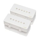 EMG イーエムジー JMaster Set White エレキギター用ピックアップセット※ギターパーツの取り扱いには、相応の技術と知識が必要になります。自己責任にて、取り扱い可能な方のみ、ご検討下さい。EMG Retro Active シリーズに追加された JMaster は、パッシブピックアップの自然なトーンをベースとしながらも、アクティブプリアンプの利点を加えることで、プレイヤーはヴィンテージなフィールとレスポンスを手にすることができるピックアップです。開発するにあたり、ワイドレンジでありながらもメロウで美しいトーンで人気のある JM スタイルのピックアップにインスパイアされており、クラシックなデザインを取り入れることで、トーンはもちろん、サウンドフィールまでも再現する事を実現しています。Alnico 5 マグネットとワイドスタックコイルを使用することで、豊かでバランスの取れたシングルコイルトーンを奏でます。セットには、マスターボリュームとマスタートーンを備えた EMG のソルダーレス配線キットが同梱されているため、自宅で簡単に取り付けることができます。【SPECIFICATIONS】Logo Color：GoldMagnet Type：Alnico 5Resonant Frequency (KHz)：3.15Output Voltage (String)：0.50Output Voltage (Strum)：0.80Output Noise (60Hz)：-120Output Impedance (Kohm)：3.16Current @9V (Microamps)：350Battery Life (Hours)：715Maximum Supply (Volts DC)：27