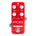 ELECTRO-HARMONIX エレクトロハーモニクス PICO POG POLYPHONIC OCTAVE GENERATOR オークターバー ギターエフェクターEHXの最小かつ最もパワフルなコンパクト・ポリフォニック・オクターブ・ジェネレーターPico POGは、Micro POGとNano POGのシンプルさを受け継ぎ、超コンパクトなシャーシにパワフルなトーンコントロールを追加しました。最もタイトなオクターブ・エフェクトが、最もタイトなペダルボードに収まるようになりました。EHX Pico POGは、演奏するすべての音とコードを正確にトラッキングし、極めて速いフィールを特徴としています。Sub Octaveを調整すれば、轟音や雷のようなサウンドが得られます。Octave Upで幻想的な空気感を、最大にすれば別世界のようなシュレッドサウンドが得られます。3ボイス・トーンを絶妙にブレンドすることで、厚みのあるシンセサイザーのようなサウンドを実現。3モードのTONEコントロールにより、お好みのサウンドがどんなサイズのポケットにも収まるようになります。コントロールには、SUB OCTAVE、OCTAVE UP、DRY信号専用のボリュームノブがあります。これら3つのコントロールは、無限のボイスミックスが可能なミキサーとして機能します。TONEノブのコントロールは、FILTERボタンで3つのモードが選択できます。TONEモードでは、ノブはティルトEQとして機能します。ノブを時計回りに回すと高音が増して低音が減り、反時計回りに回すと高音が減り低音が増えます。このモードでは、3つの信号すべてにEQが適用されます。ローパスフィルター・モードでは、ノブはSUBOCTAVEとOCTAVE UP信号の高音をカットし、ハイパスフィルター・モードではSUB OCTAVEとOCTAVE UP信号の低音をカットします。【Specification】● 高速トラッキングによる完璧に正確なオクターブ・トーン● 3つのボリュームノブでSUB OCTAVE、OCTAVE UP、DRYレベルをコントロール● 3つのフィルター・モードが選択できるTONEノブ● すべての出力にティルトEQが適応されるTONEモード● ローパス・モードはレゾナント・ローパスフィルターを適用し、SUB OCTAVEとOCTAVE UPの高音域をカットしながら低音域をスルー● ハイパス・モードは、ハイパスフィルターを適用し、SUB OCTAVEとOCTAVE UPの低い周波数をカットしながら高い周波数をスルー● JP9.6VDC-200アダプター付属