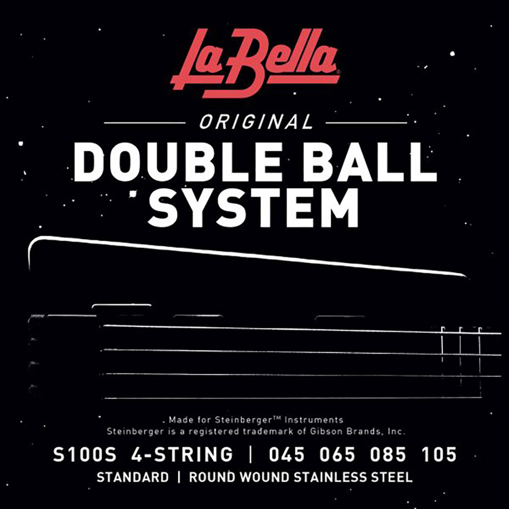 La Bella ラベラ S-100S Standard Doble Ball Bass 45-105 ダブルボールエンド エレキベース弦ラベラ社の社長であるリチャード・ココ・ジュニアとスタインバーガー社の創設者ネッド・スタインバーガーが革新的なギターであるヘッドレスベースギターのために特別に開発した弦です。Steinbergeおよびライセンス供与されたオリジナルダブルボールシステム用に特別に設計されています。・ステンレス・ラウンドワウンド・アメリカンワイヤー使用・アメリカ製ゲージ：.045, .065, .085, .105