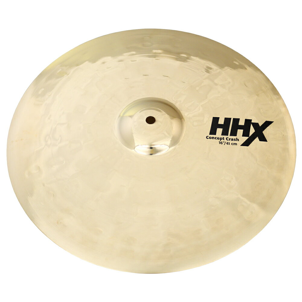 SABIAN セイビアン HHX-16CC-B HHX Concept Crash 16インチ クラッシュシンバルHHX コンセプト・クラッシュ シンバルは、SABIAN工場内にある研究・開発ルーム「エリア51」で誕生しました。今やモダンシンバルの代名詞となったHHXシリーズをより多くのお客様に感じていただく機会としてご提案いたします。この限定モデルは大きめのHHXハンマーピーンによって深くハンマリングを施すことで、HHXシリーズ特有の立ち上がりのよさとサスティーンを適度に抑えたアタック感を得ることができます。