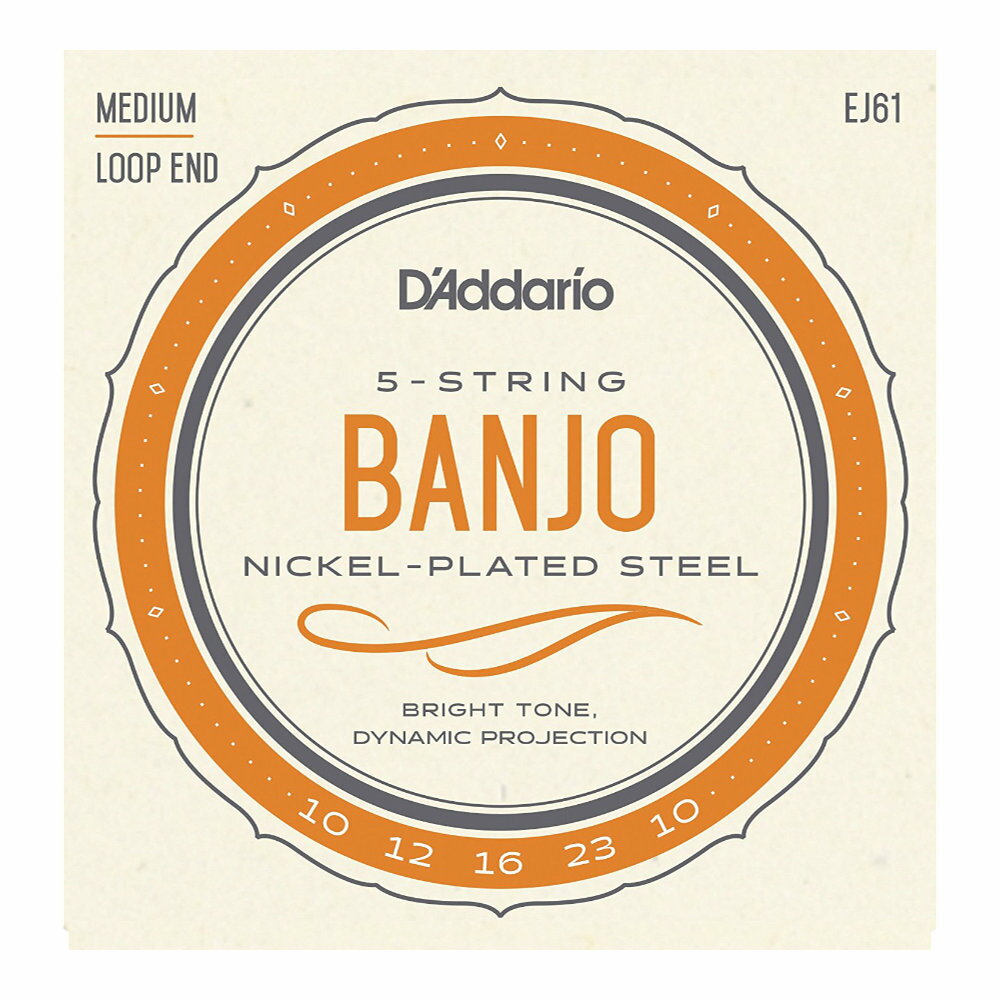 D'Addario ꥪ EJ61 5-String Banjo Nickel Plated Medium 10-23 Х󥸥硼