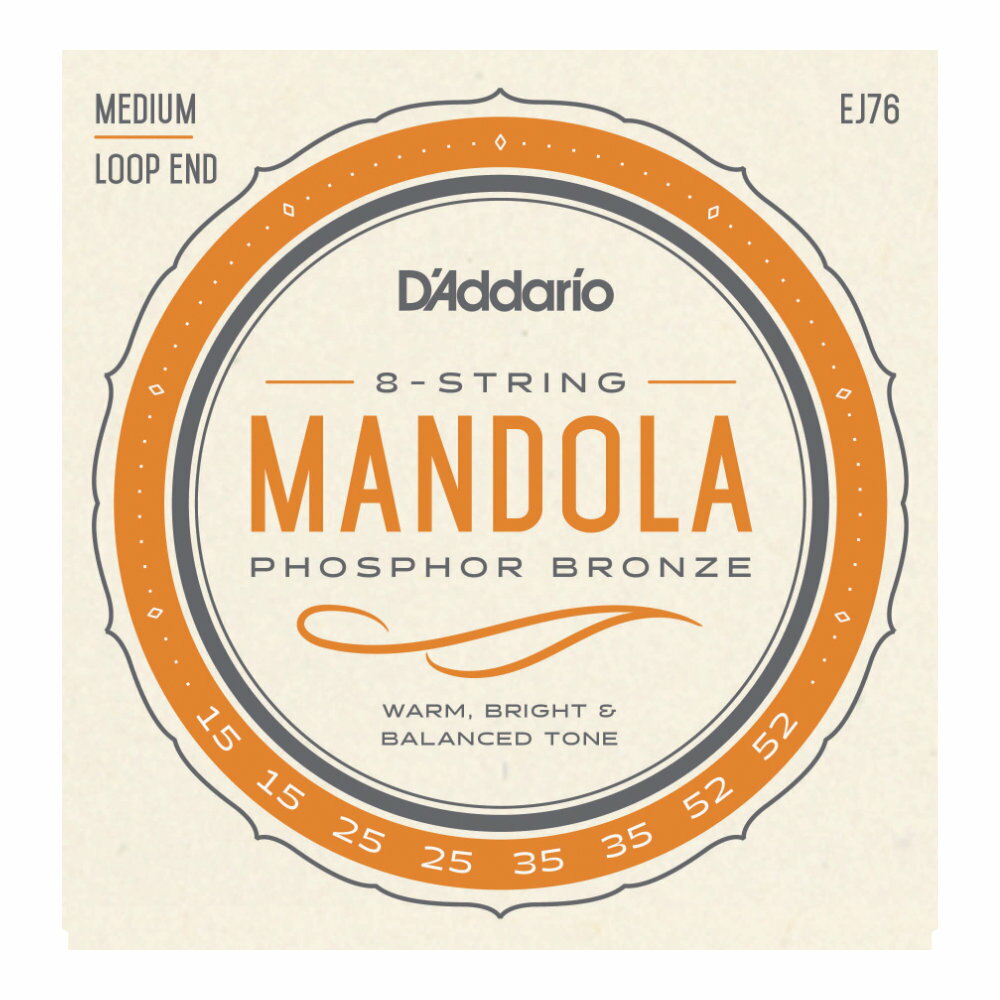 D'Addario ダダリオ EJ76 Mandola Medium Phosphor Bronze マンドラ弦Mandolin FamilyD'Addarioマンドリン・ファミリー・ストリングスは、David Grisman、Mike Marshall、Ricky Skaggs、Ronnie McCoury、Doyle Lawson等、世界のトップ・マンドリン・ プレイヤー達に愛用されています。ゲージ：J7601 J7601J7602 J7602J7603 J7603J7604 J7604