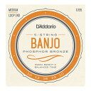 D'Addario ダダリオ EJ55 5-String Banjo Phosphor Bronze Medium 10-23 バンジョー弦PHOSPHOR BRONZE暖かく明るい音色とバランスの取れたトーンが特徴の5弦バンジョー用セット。ゲージ：MediumD:.010B:0.012G:0.016D:0.023G:0.010