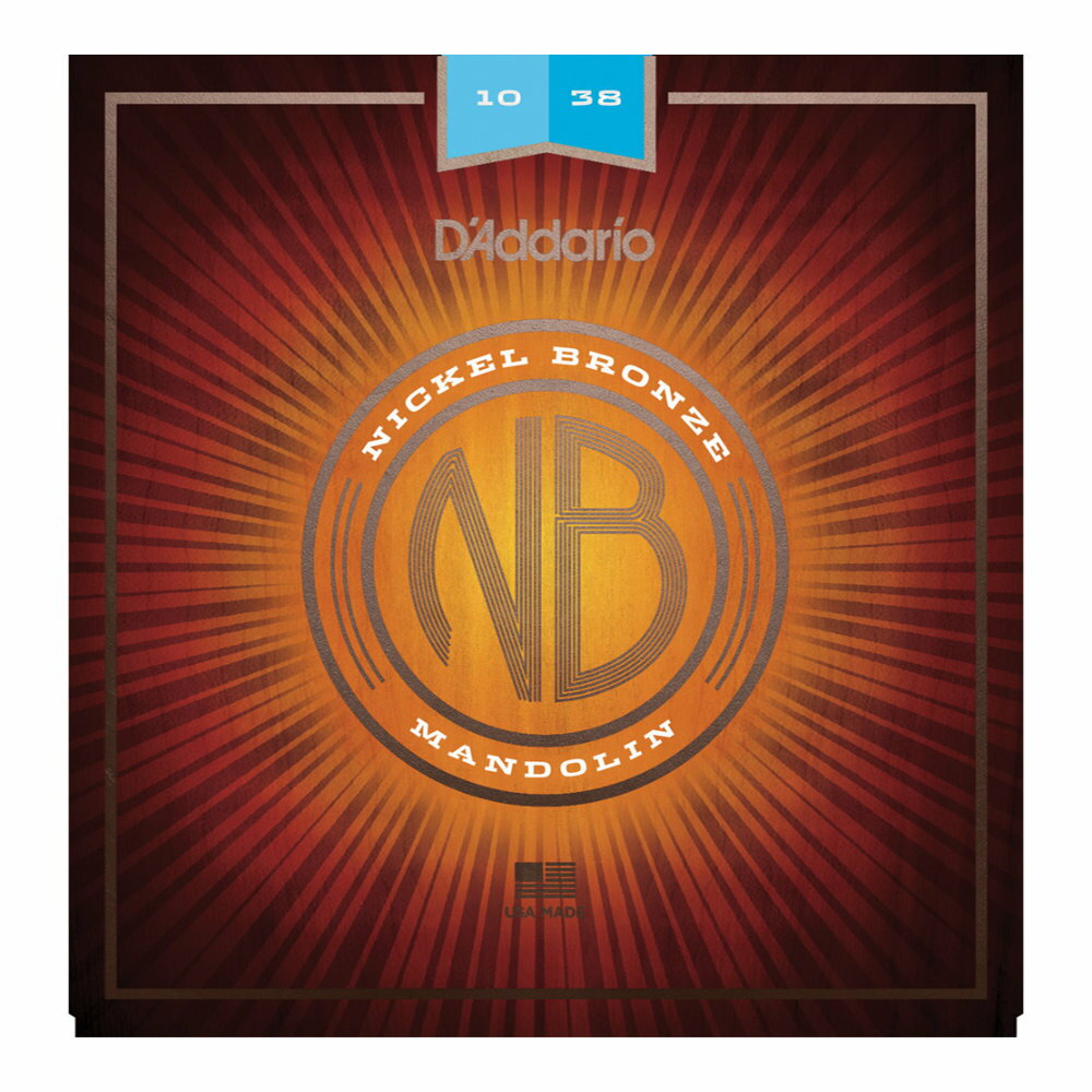 D'Addario ダダリオ NBM1038 Nickel Bronze Mandolin Set Light 10-38 マンドリン弦Nickel Bronze MandolinD'Addario のプレミアム弦であるNickel Bronze 弦にマンドリン用セットが登場。4種類のゲージセットで展開します。Nickel Bronze弦はクリアでバランスのとれたサウンドとリッチな倍音を表現します。また Nickel Bronze 弦にはD'Addario のNY Steelコアとプレーン弦を使用していますので、高い耐久性と高いチューニングの安定性を発揮します。ゲージ：LightE : .010/.010A : .014/.014D : .024/.024G : .038/ .038