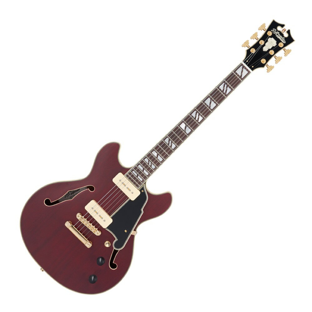 D'Angelico fBAWFR Deluxe Mini DC P-90 Satin Trans Wine GLM^[ Z~AR