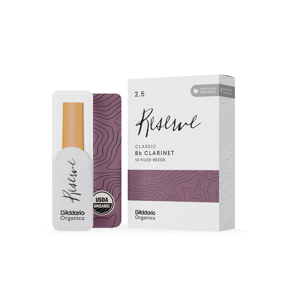 D'Addario Woodwinds ダダリオ ウッドウィンズ B♭クラリネットリード 10枚入り 硬さ：2.5 ダダリオ オーガニックス レゼルヴ クラシック