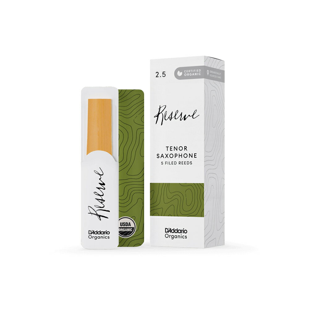 D'Addario Woodwinds ダダリオ ウッドウィンズ テナーサックス リード 5枚入り 硬さ：2.5 ダダリオ オーガニックス レゼルヴ
