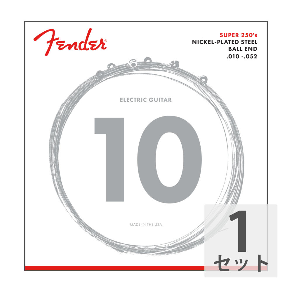 Fender �ե������ Super 250 Guitar Strings Nickel Plated Steel Ball End 250RH .010-.052 ���쥭��������